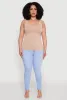 Plus Size Trendy Mineral Wash Side Ruched Tank Top sold by Rainbow
