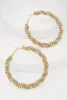 Stylish Rhinestone Encrusted Hoop Earrings sold by Rainbow