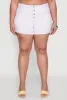 Plus Size WAX High Waisted Denim Shorts with Fixed Cuffs sold by Rainbow