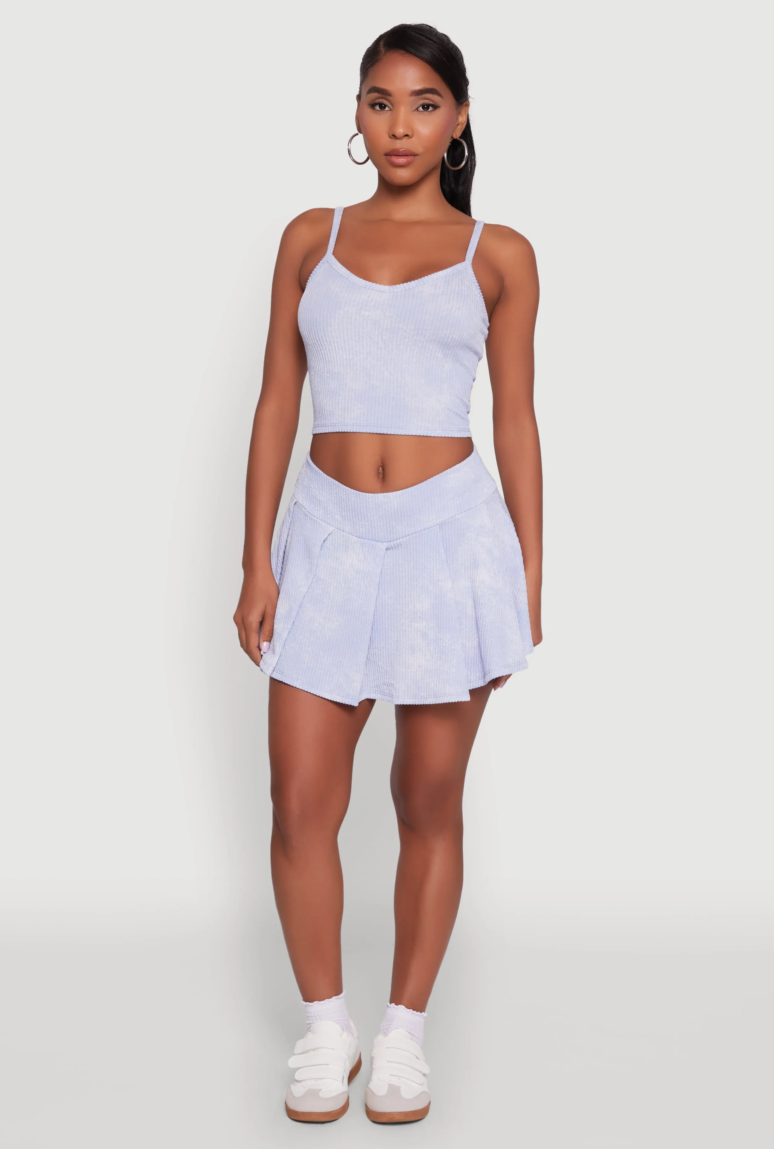 Trendy Acid Wash V Neck Cropped Cami sold by Rainbow product image thumbnail 2