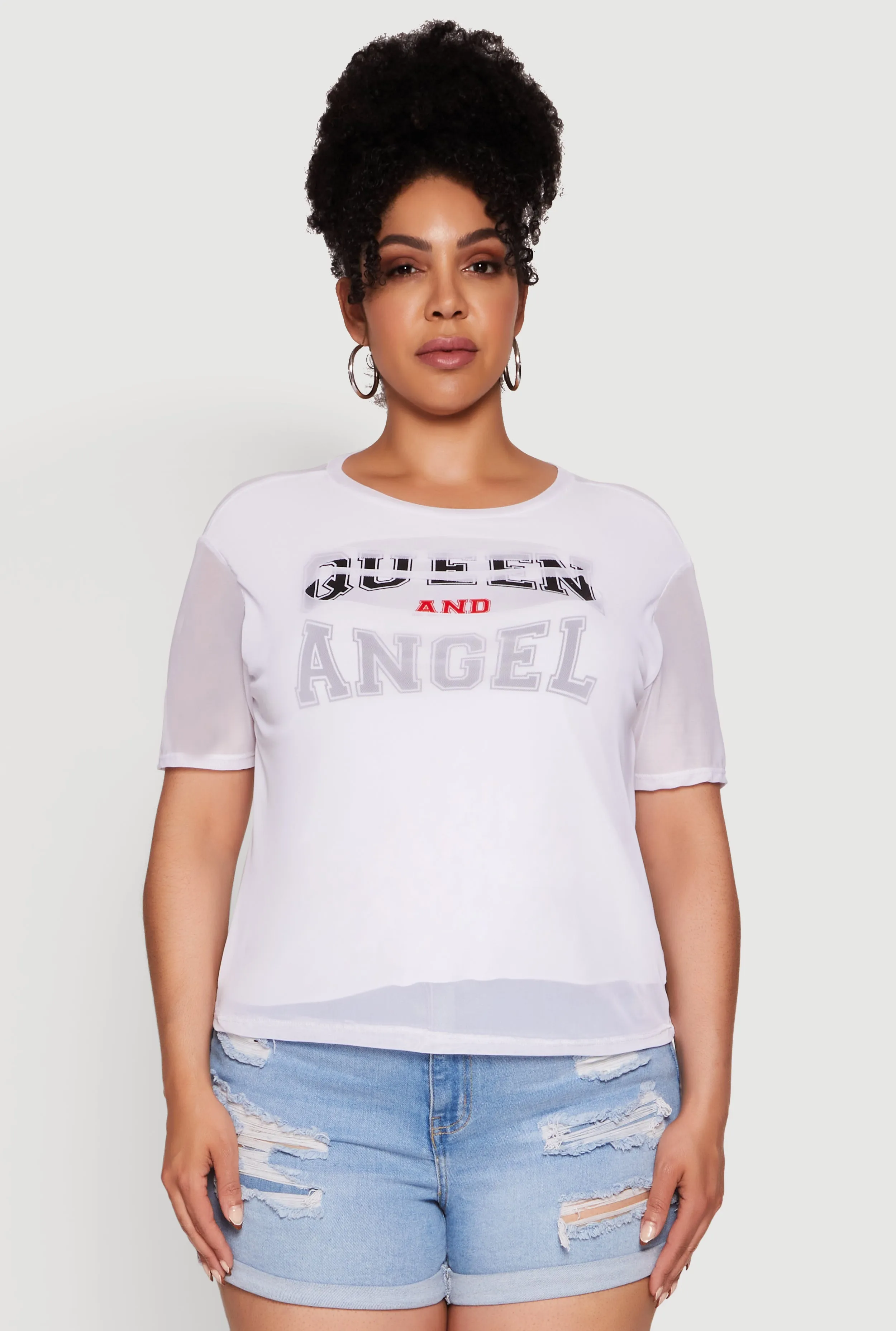Plus Size Queen and Angel Mesh Top sold by Rainbow product image thumbnail 2