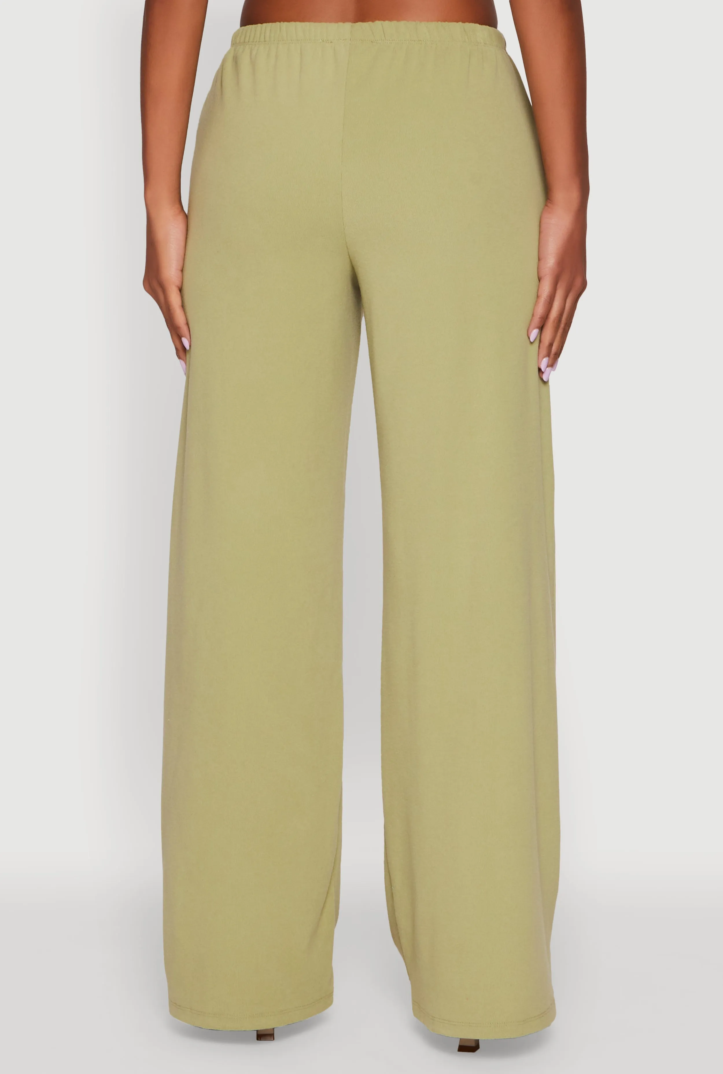 Haute Monde Brushed Knit Drawstring Waist Wide Leg Pants sold by Rainbow product image thumbnail 5