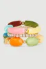 Boho Chic Colorful Resin Beaded Stretch Bracelet Trio sold by Rainbow