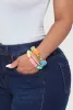 Boho Chic Colorful Resin Beaded Stretch Bracelet Trio sold by Rainbow
