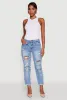 WAX Distressed Boyfriend Jeans sold by Rainbow