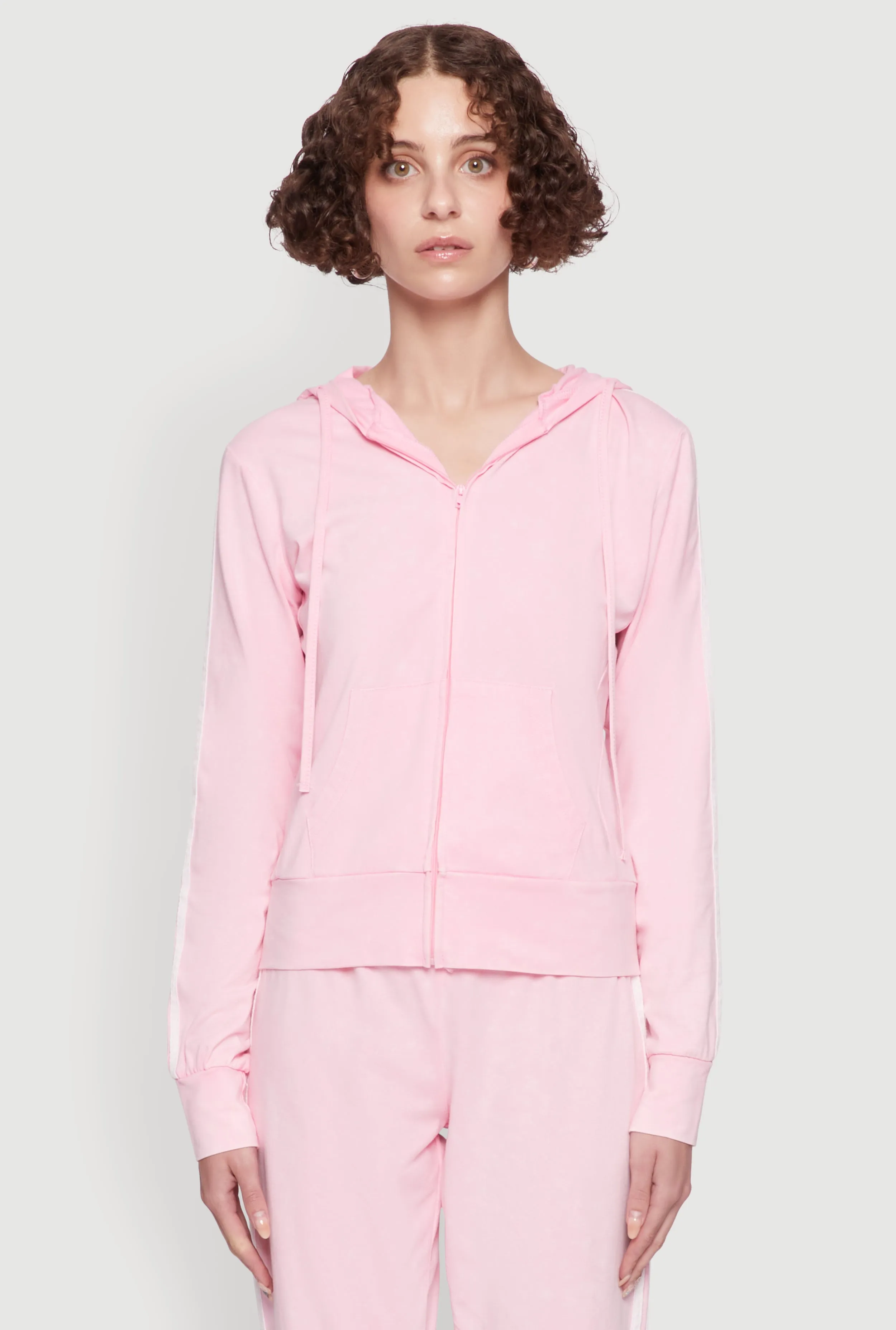 Daisy Mineral Wash Varsity Stripe Hooded Sweatshirt sold by Rainbow