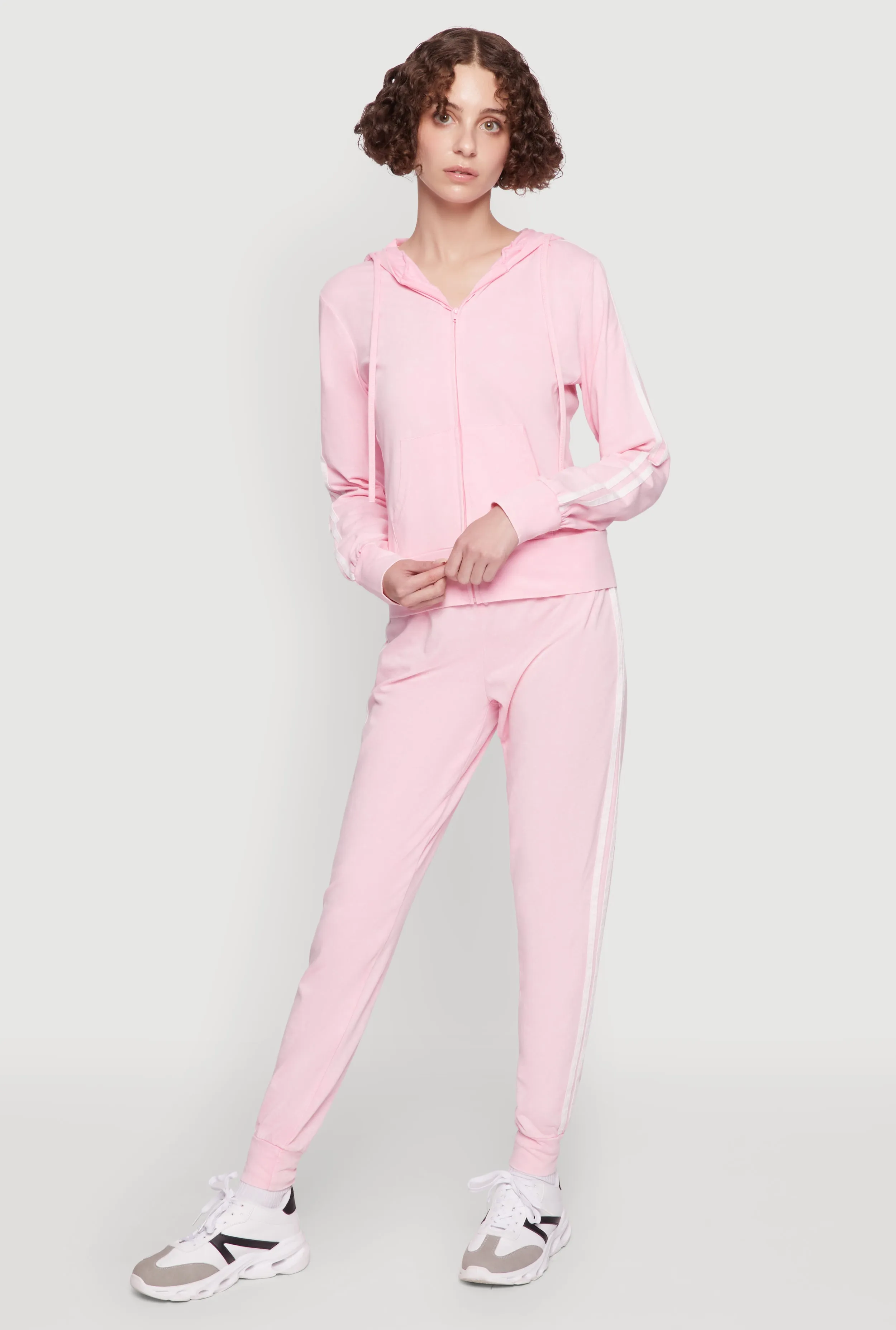 Daisy Mineral Wash Varsity Stripe Hooded Sweatshirt sold by Rainbow product image thumbnail 2