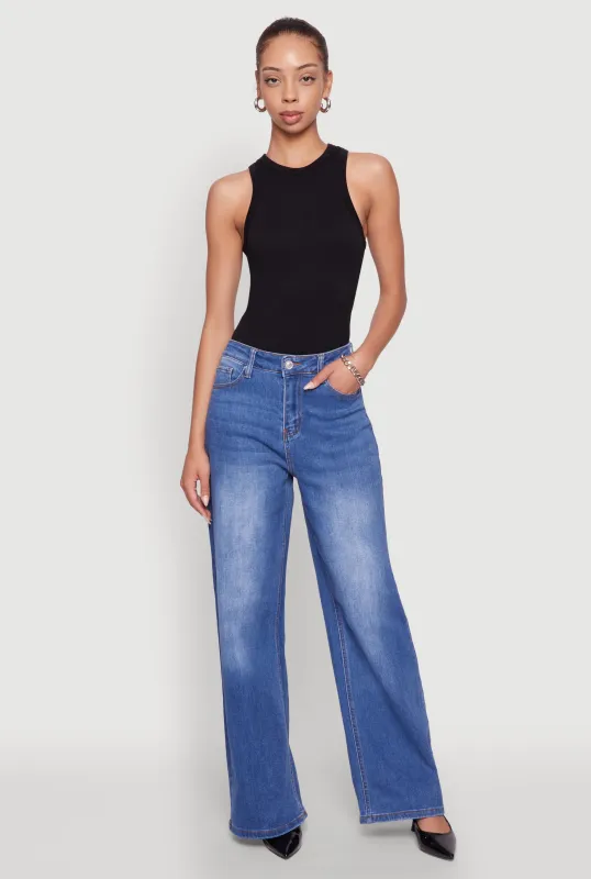 WAX Whiskered Wide Leg Jeans sold by Rainbow