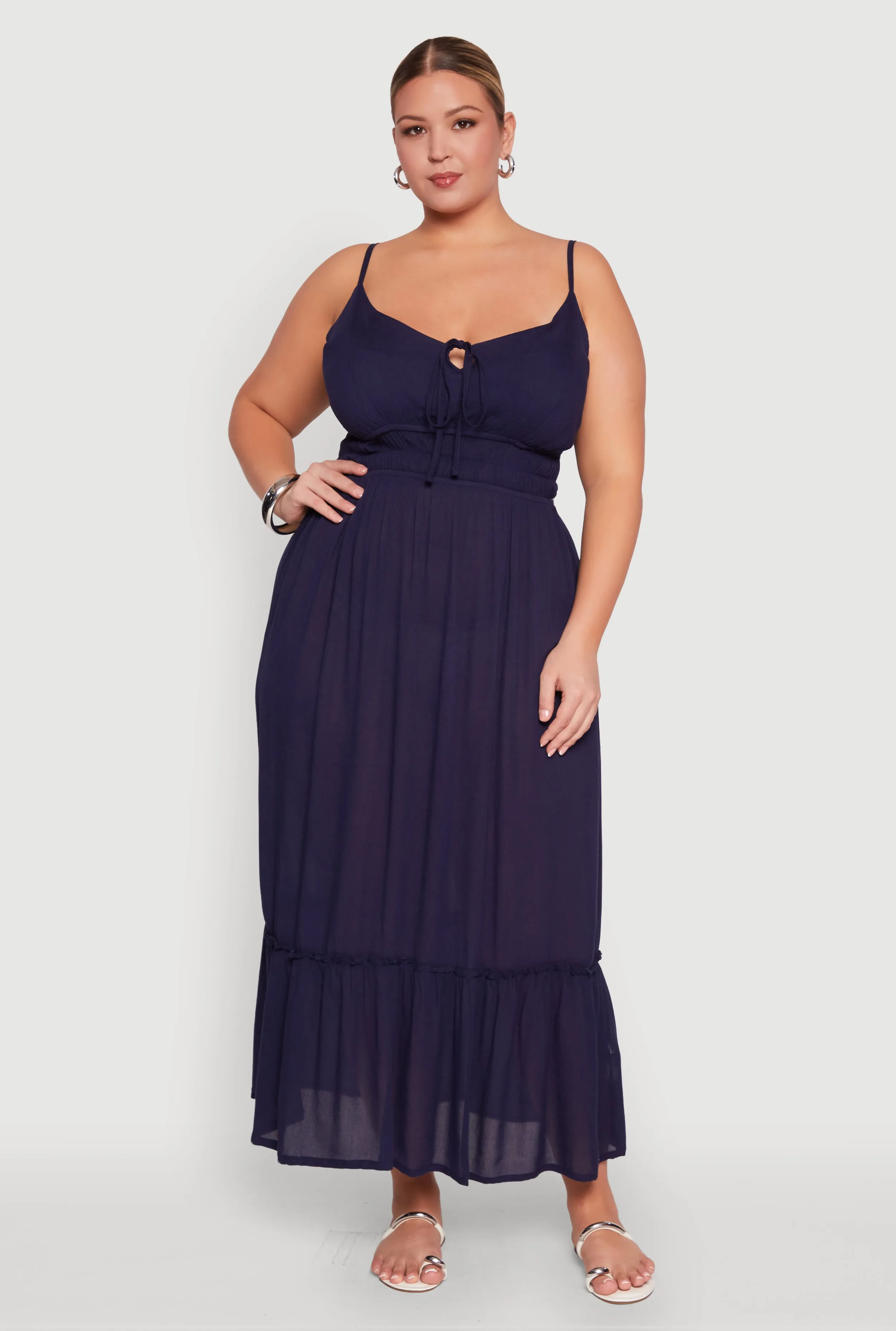 Plus Size Tiered Scoop Neck Maxi Dress sold by Rainbow product image thumbnail 2