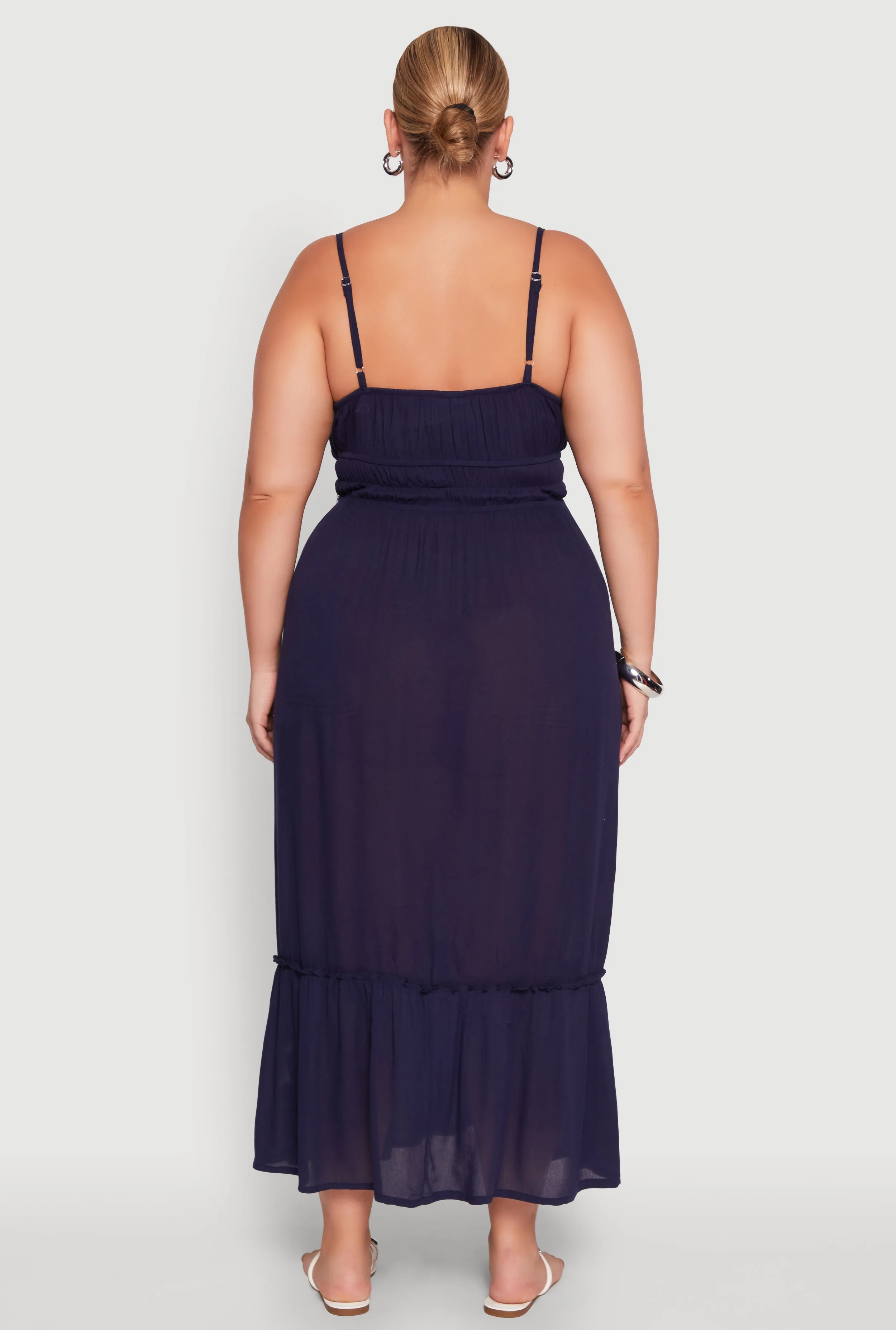 Plus Size Tiered Scoop Neck Maxi Dress sold by Rainbow product image thumbnail 5