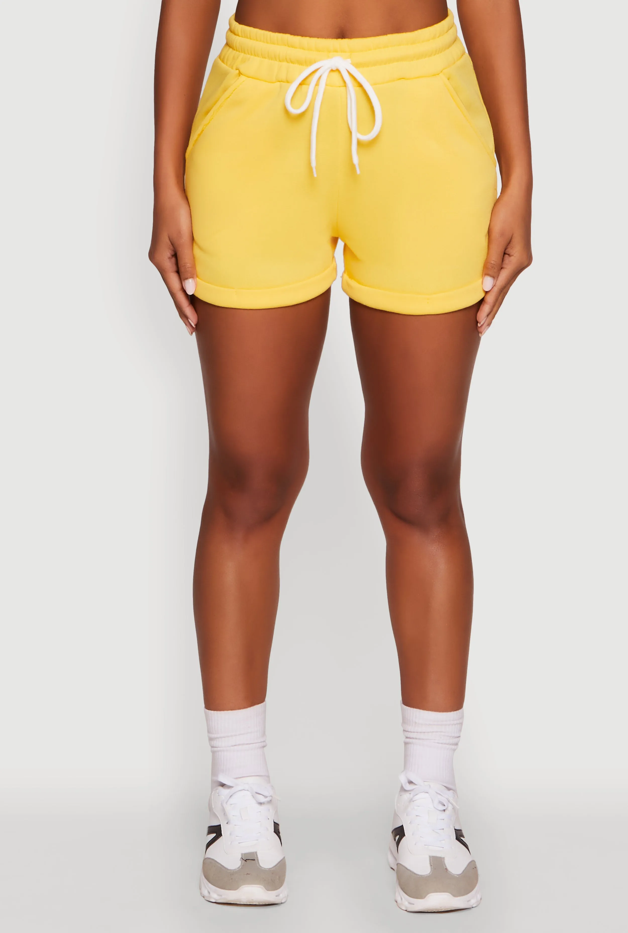 Chic Drawstring High Waisted Sweatshorts with Fixed Cuffs sold by Rainbow product image thumbnail 5