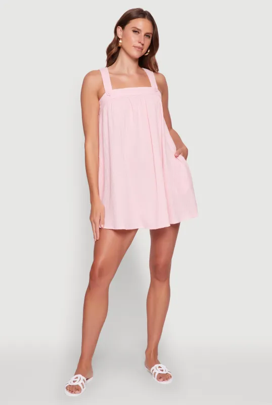 Chic Gauze Knit Ruched Shift Dress sold by Rainbow