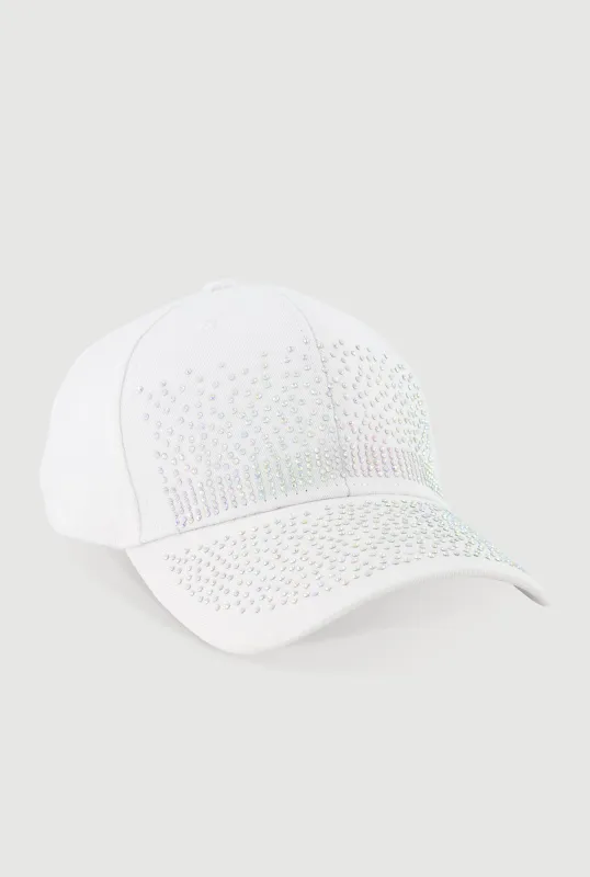 Sparkling Rhinestone Baseball Cap made by Rainbow