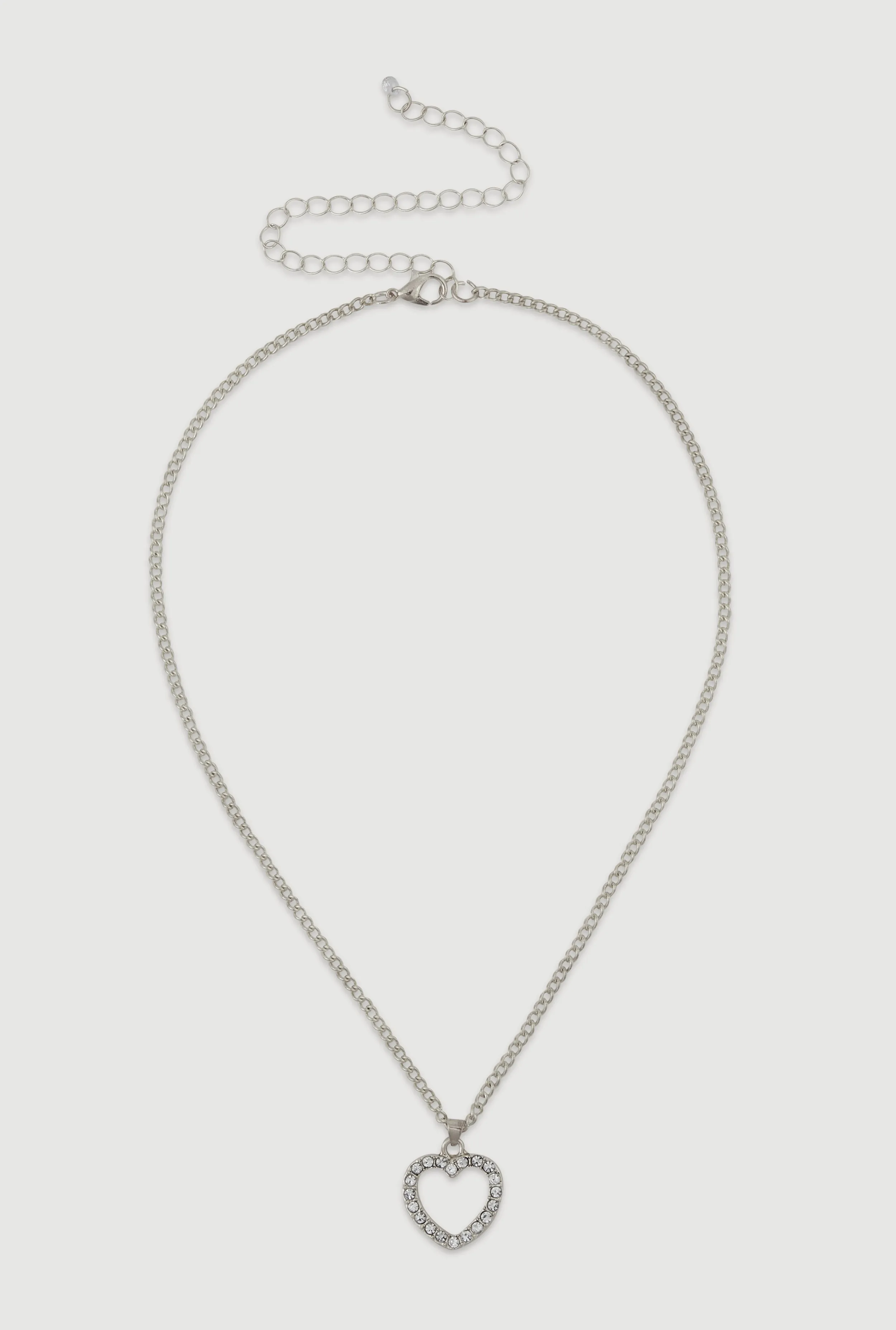 Open Heart Pendant Necklace sold by Rainbow