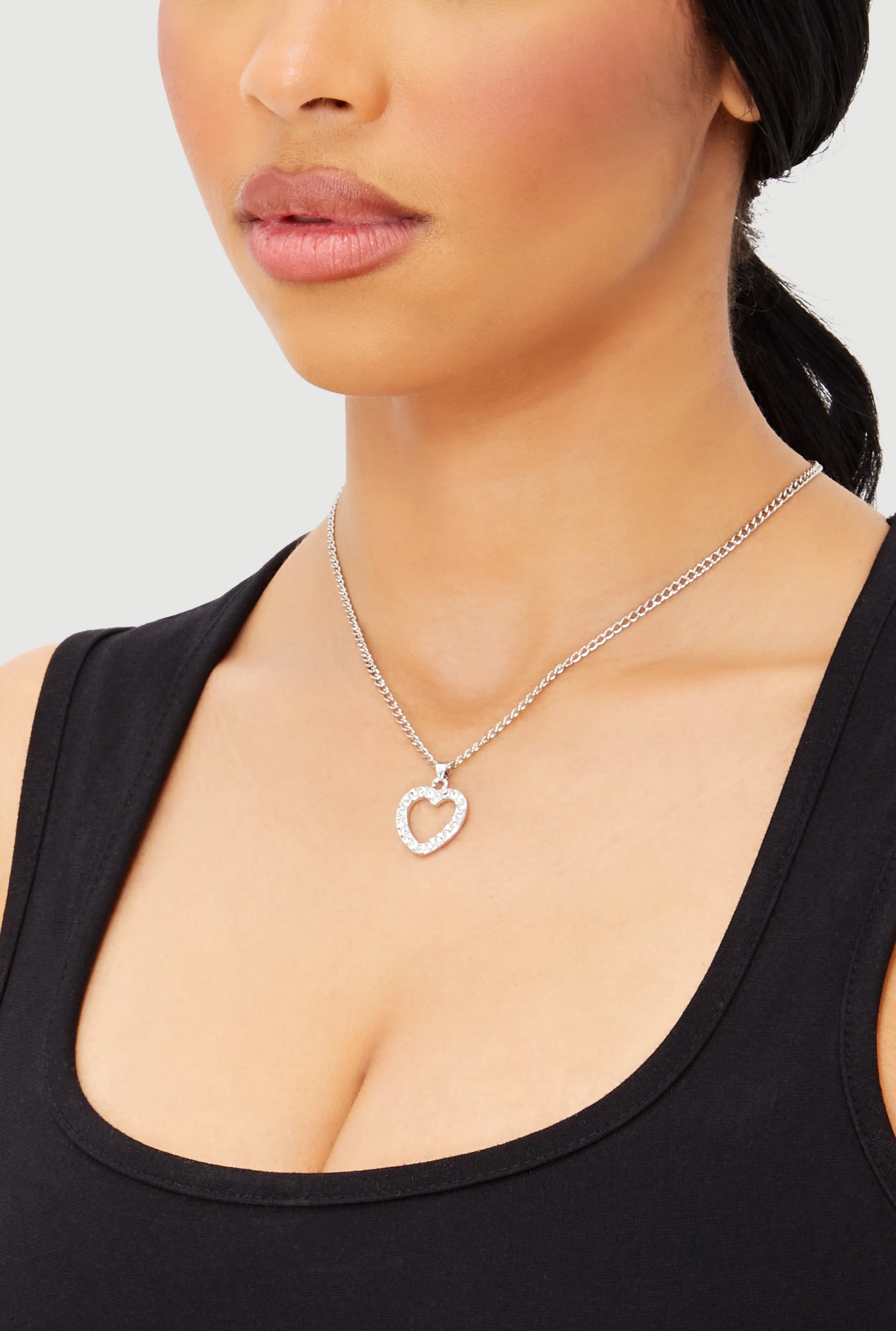 Open Heart Pendant Necklace sold by Rainbow product image thumbnail 2