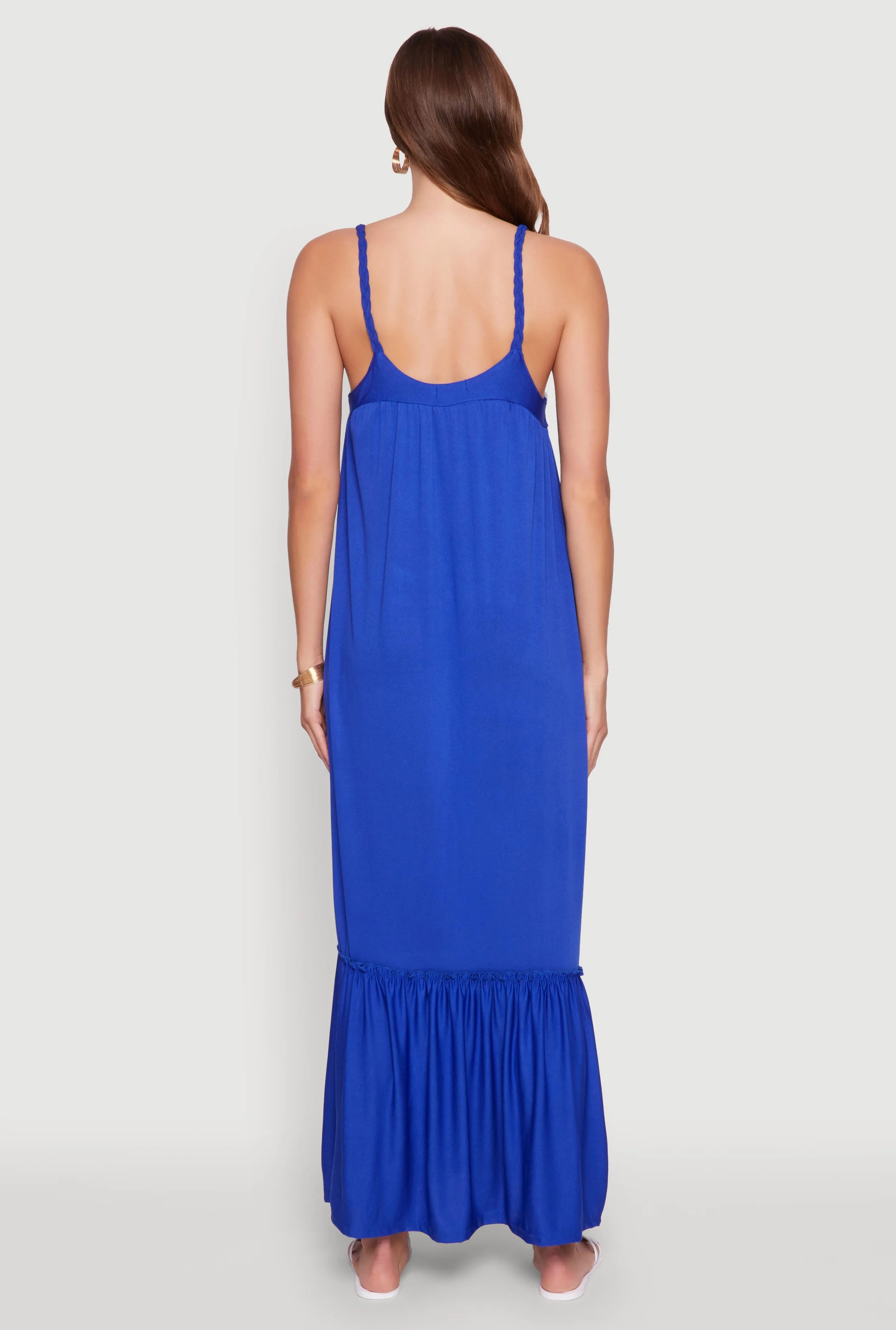 Elegant Braided Sleeve Tiered Maxi Dress sold by Rainbow product image thumbnail 5