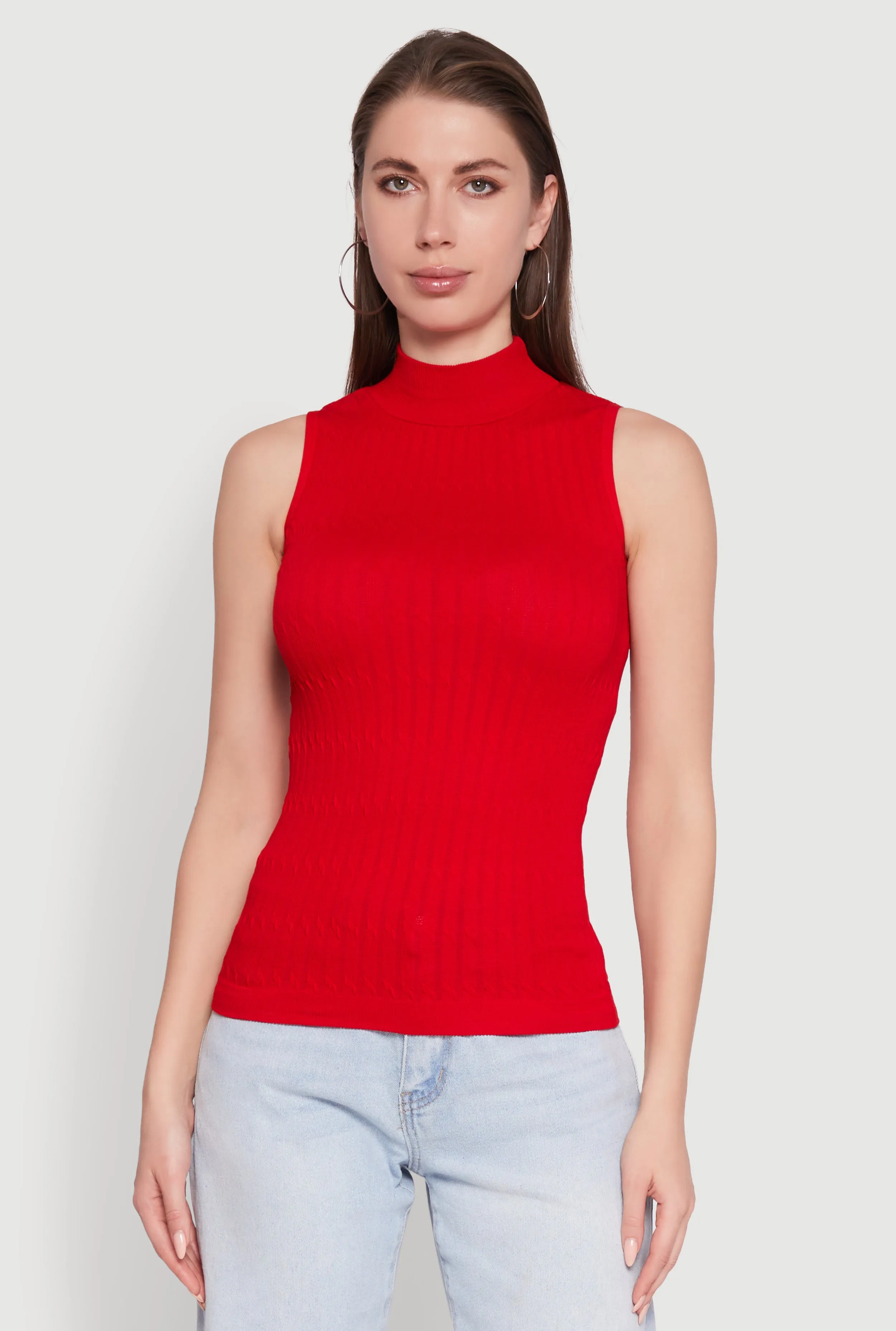 Seamless Mock Neck Tank Top sold by Rainbow product image thumbnail 2
