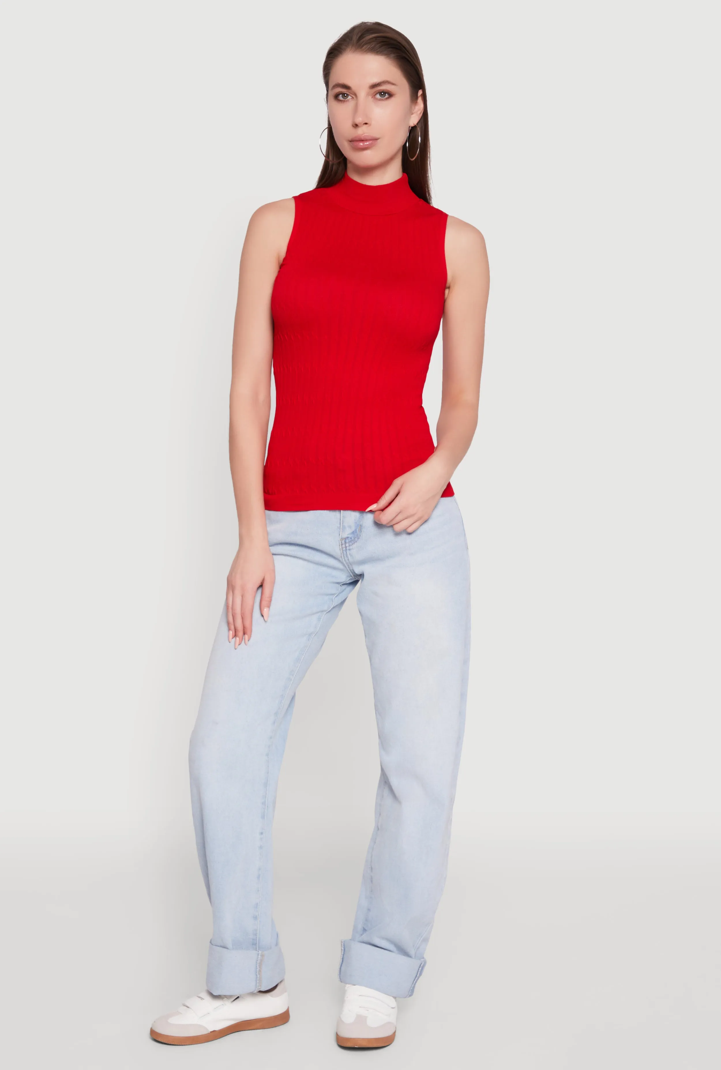 Seamless Mock Neck Tank Top sold by Rainbow