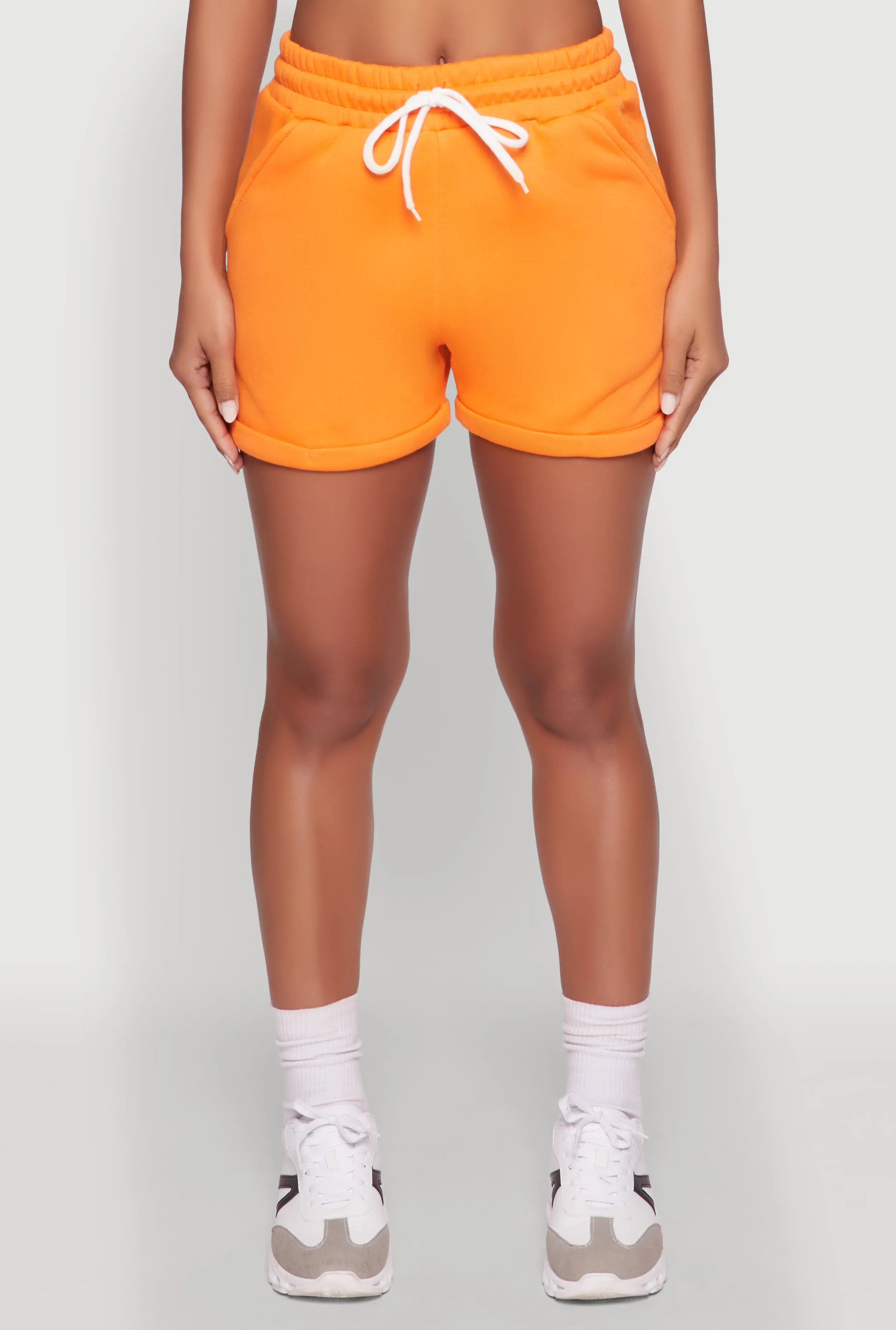 Chic Drawstring High Waisted Sweatshorts with Fixed Cuffs sold by Rainbow product image thumbnail 5