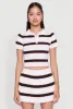 Daisy Classic Fit Striped Cropped Polo Shirt sold by Rainbow