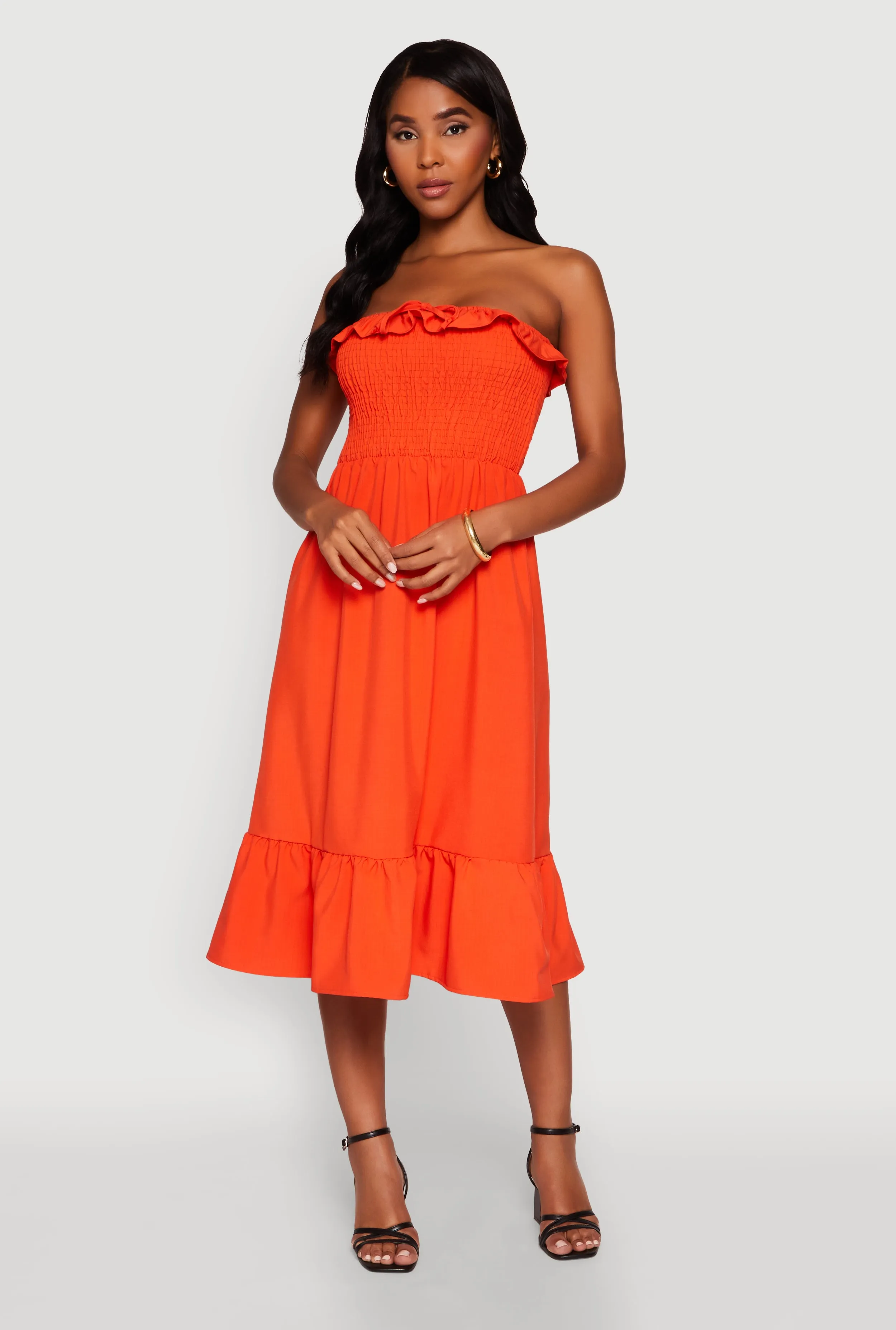 Chic Smocked and Ruffle Tiered Peasant Dress sold by Rainbow product image thumbnail 2