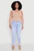 Plus Size WAX High Waisted Distressed Skinny Jeans sold by Rainbow