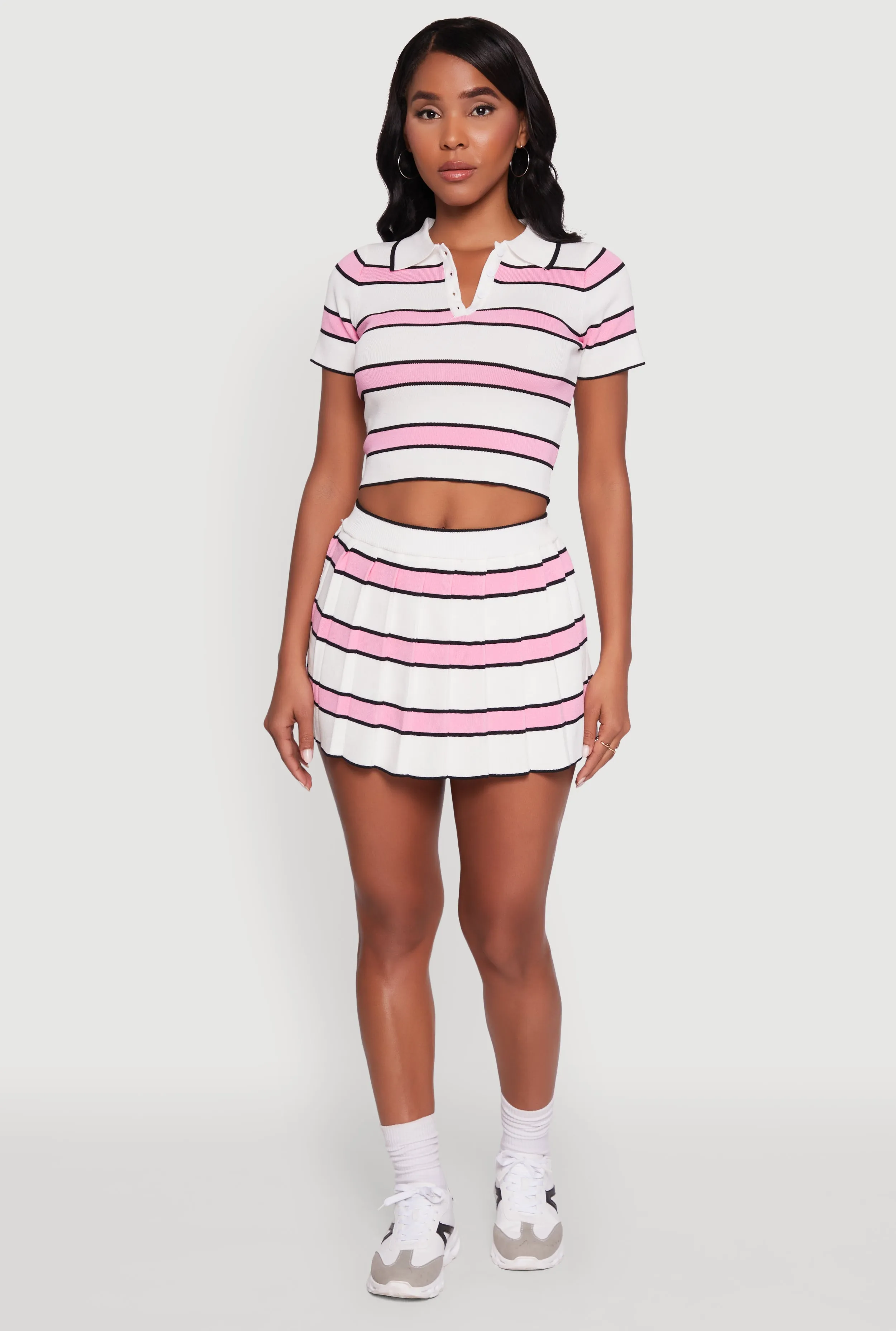 Daisy Striped Pleated Skort sold by Rainbow product image thumbnail 2