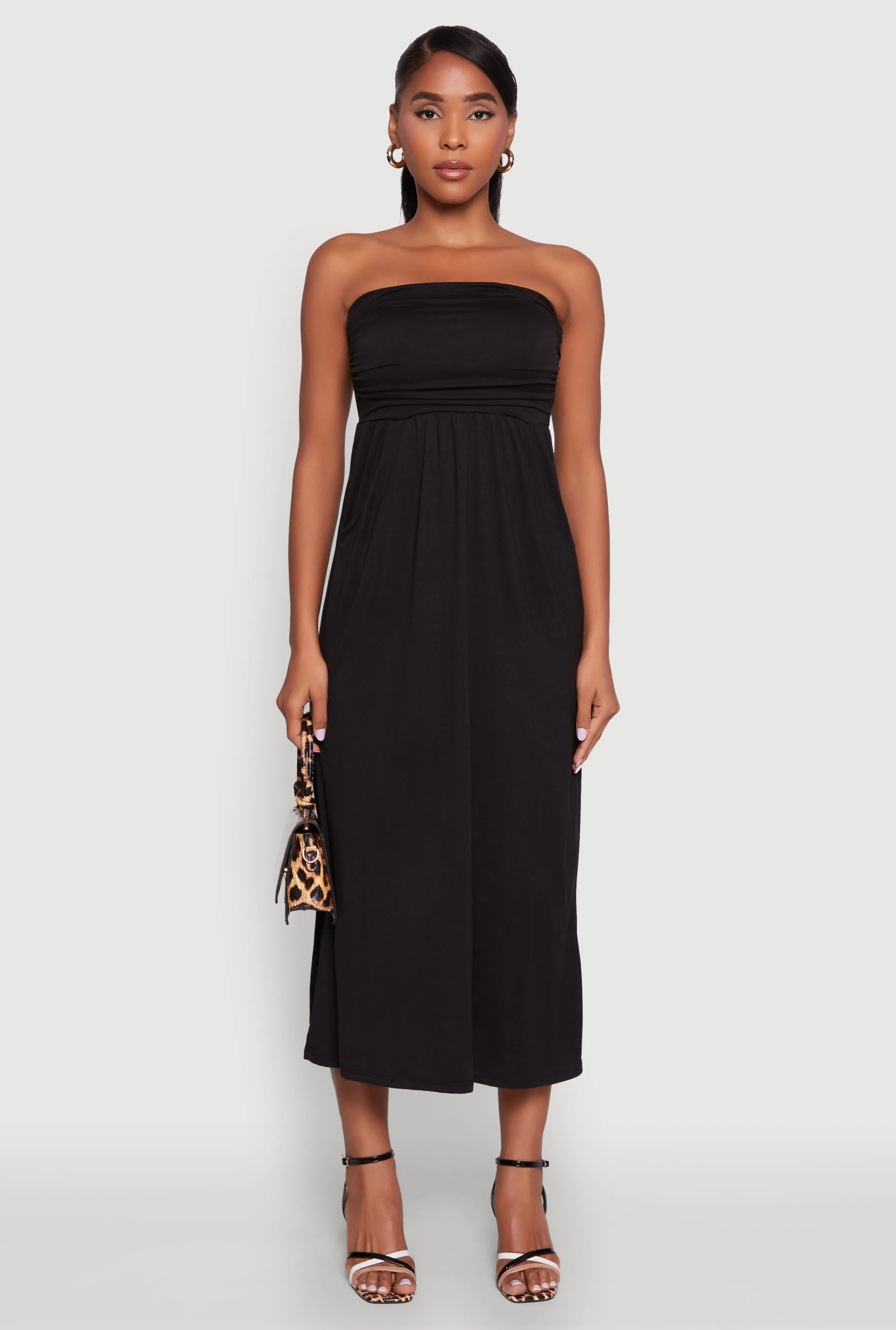 Chic Soft Knit Ruched Midi Tube Dress sold by Rainbow product image thumbnail 2