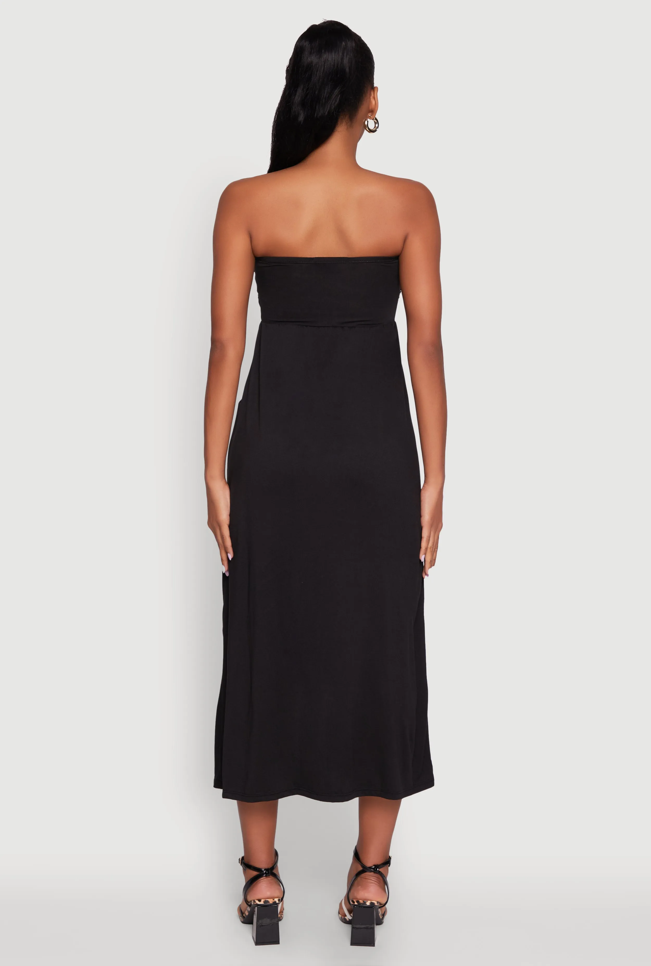 Chic Soft Knit Ruched Midi Tube Dress sold by Rainbow product image thumbnail 5