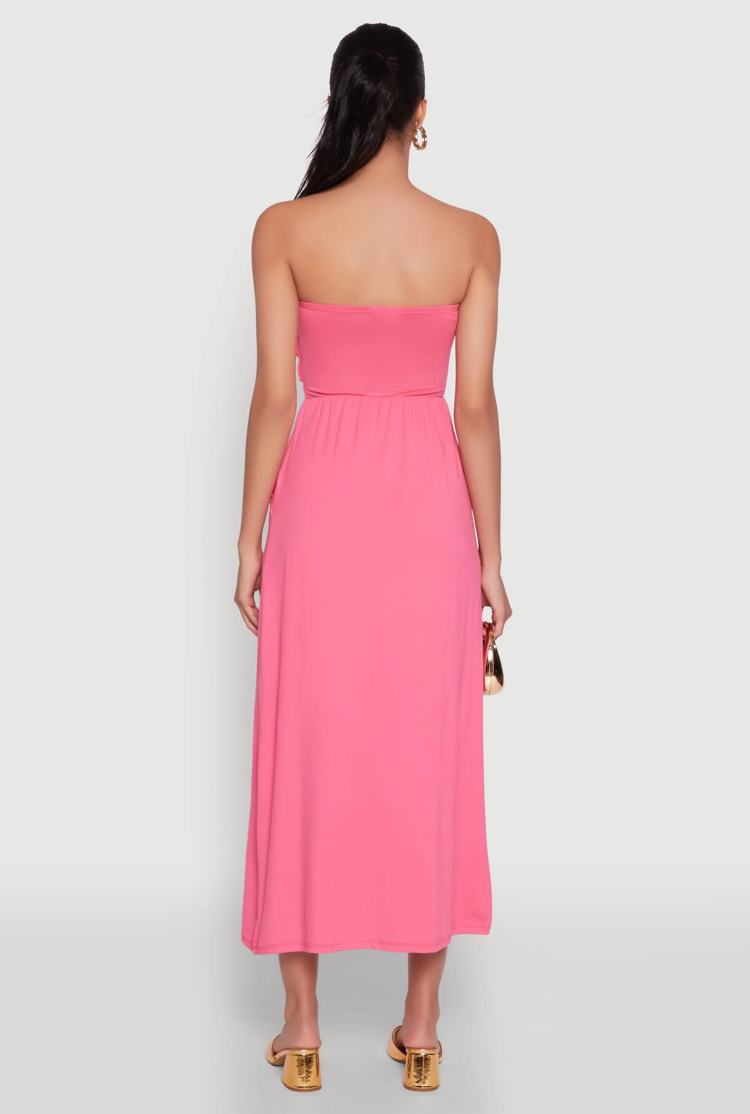 Chic Soft Knit Ruched Midi Tube Dress sold by Rainbow product image thumbnail 5