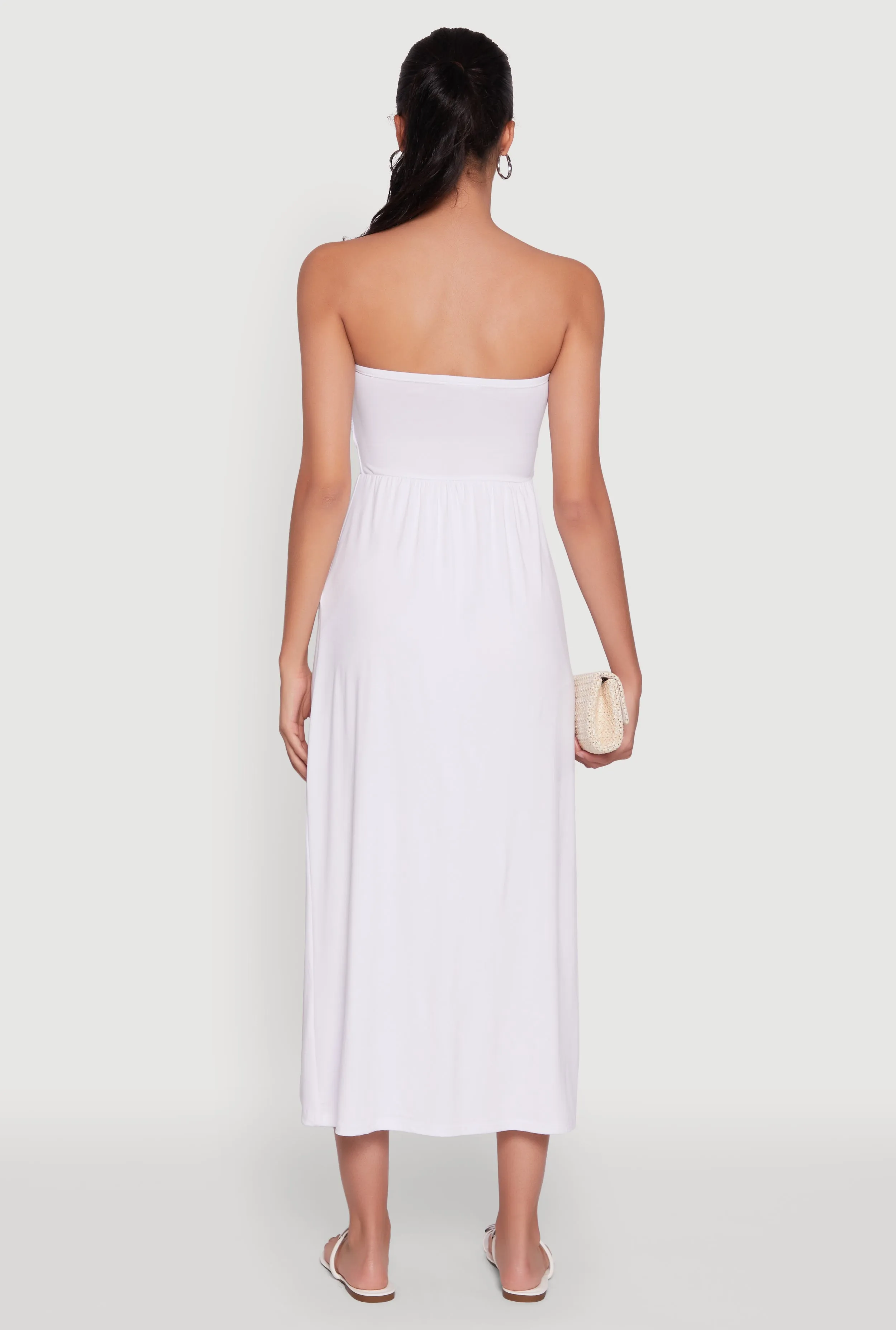 Chic Soft Knit Ruched Midi Tube Dress sold by Rainbow product image thumbnail 5