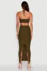 Stylish Ribbed Knit Keyhole Halter Sundress sold by Rainbow