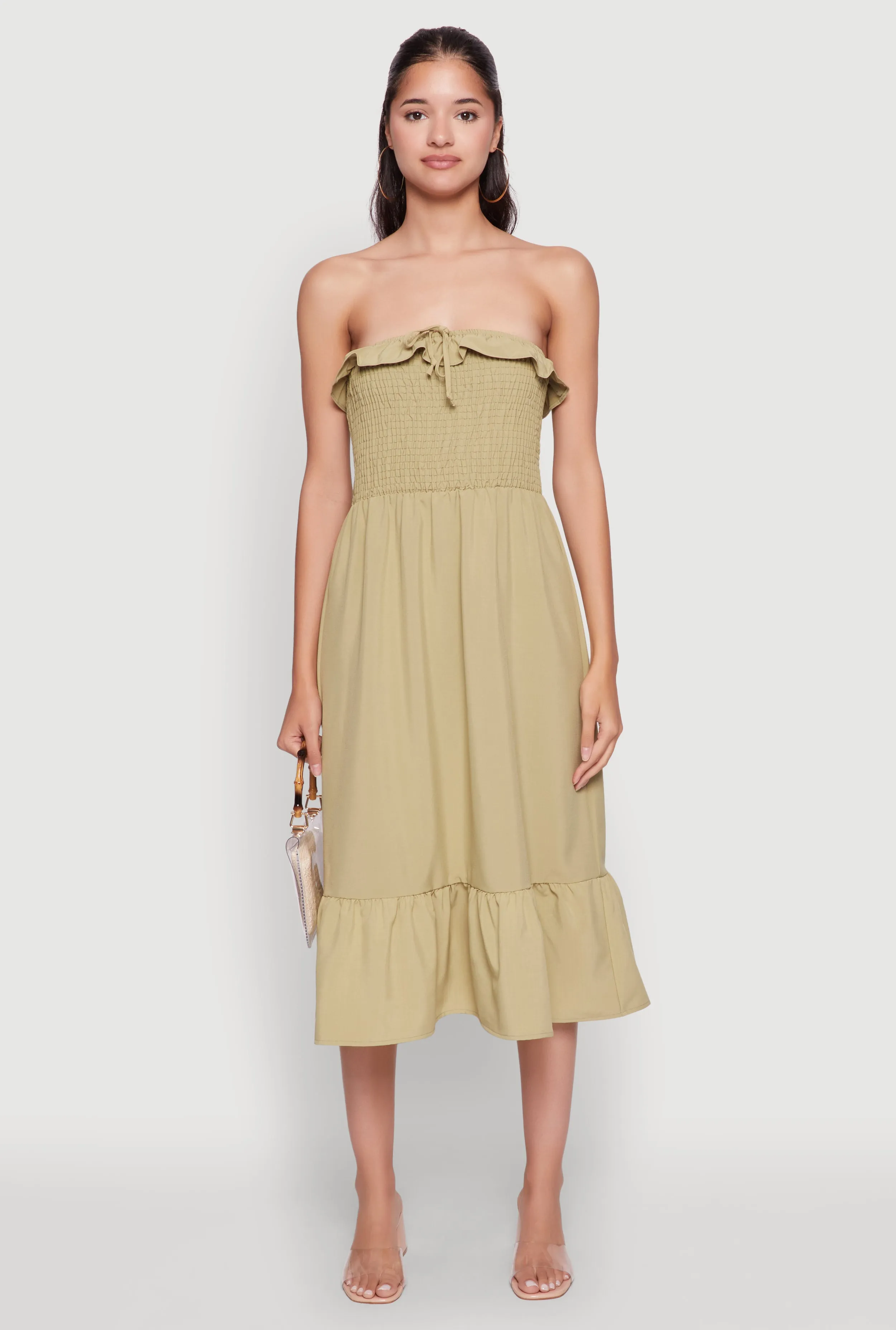 Chic Smocked and Ruffle Tiered Peasant Dress sold by Rainbow product image thumbnail 2