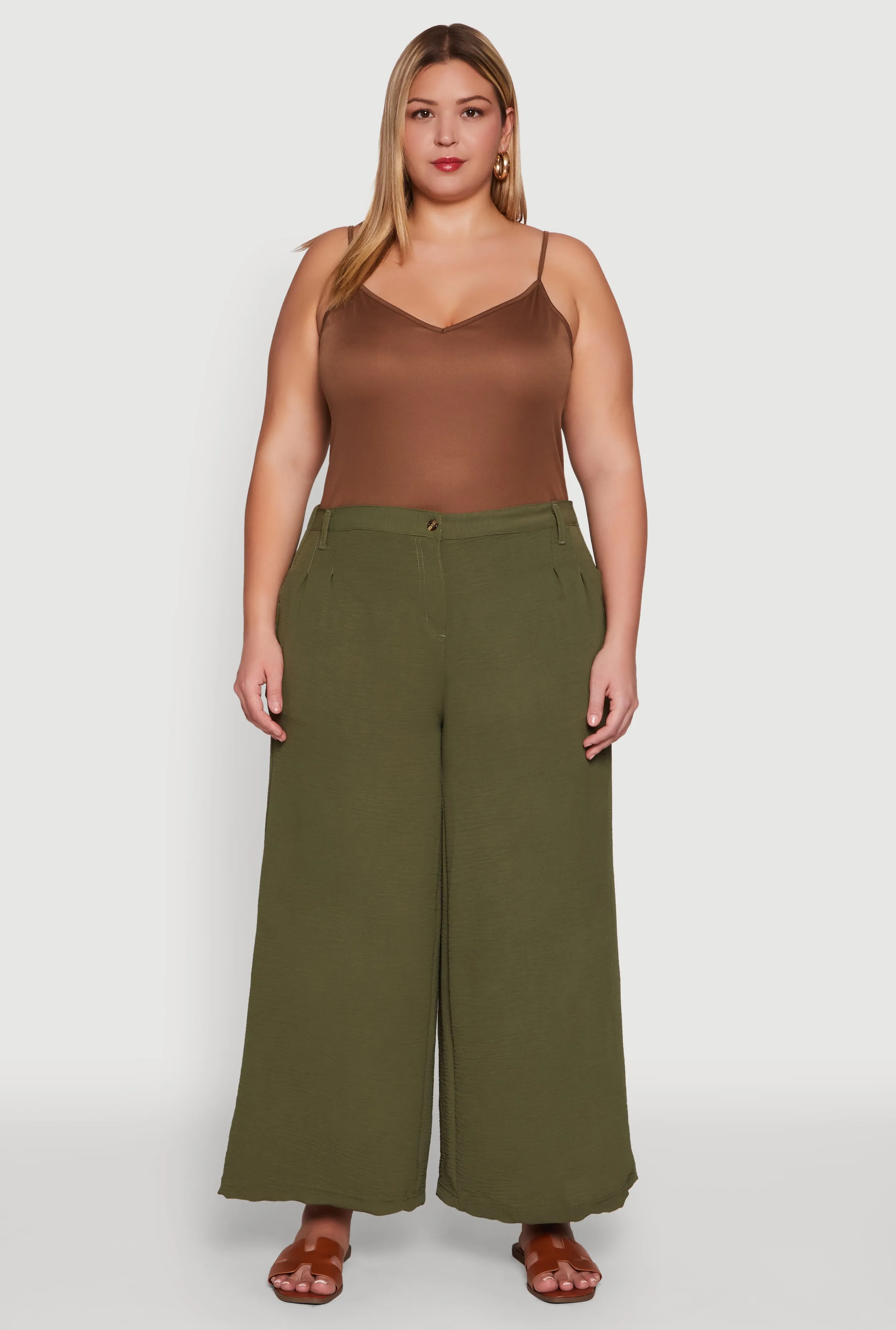 Plus Size Chic Crepe Knit High Waisted Pants sold by Rainbow product image thumbnail 2