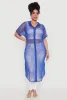 Plus Size Stylish Chic Sheer Maxi Shirt sold by Rainbow