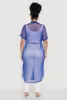 Plus Size Stylish Chic Sheer Maxi Shirt sold by Rainbow