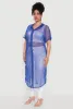 Plus Size Stylish Chic Sheer Maxi Shirt sold by Rainbow