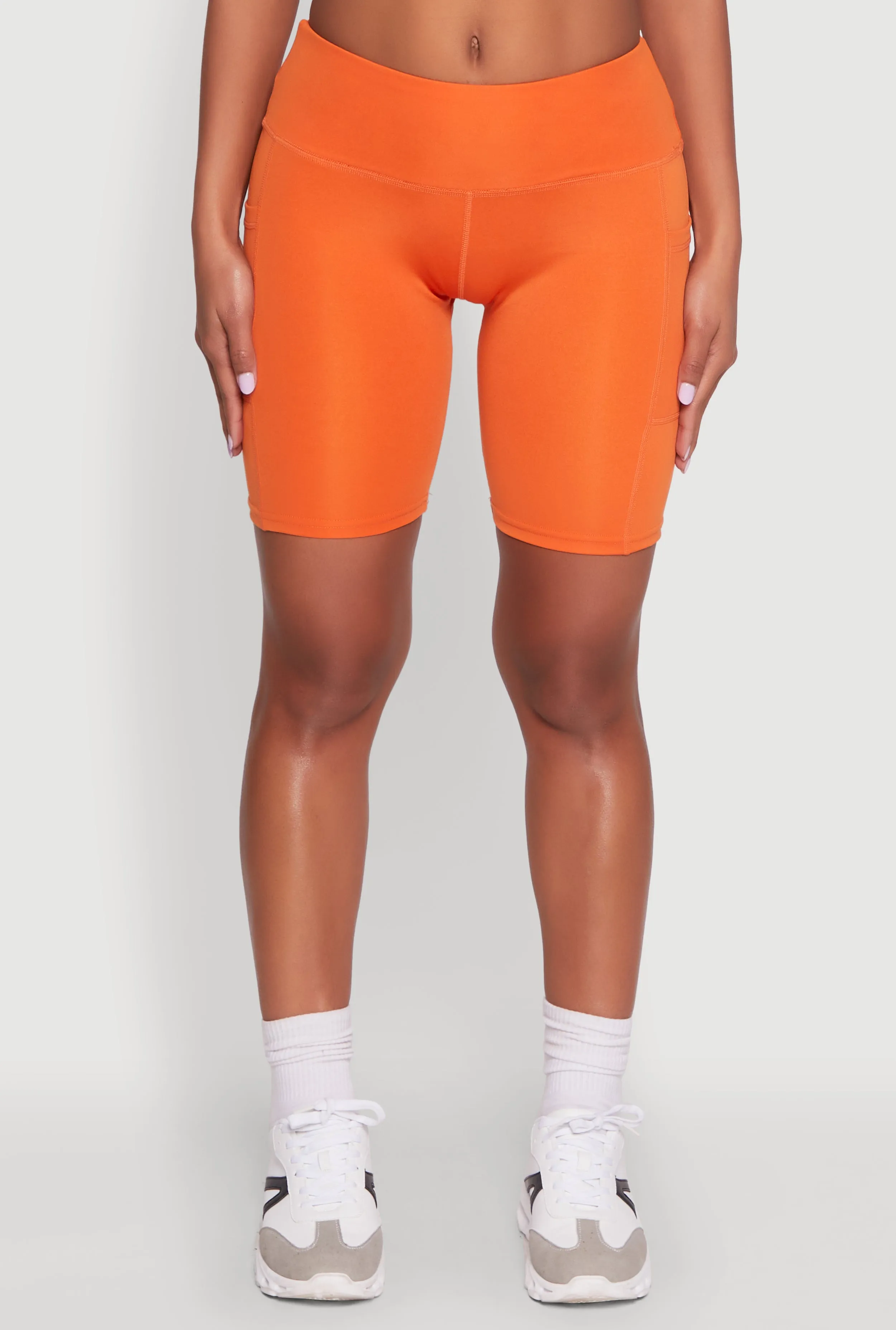 Stylish Bike Shorts with Tummy Tucker and Side Pockets sold by Rainbow product image thumbnail 5