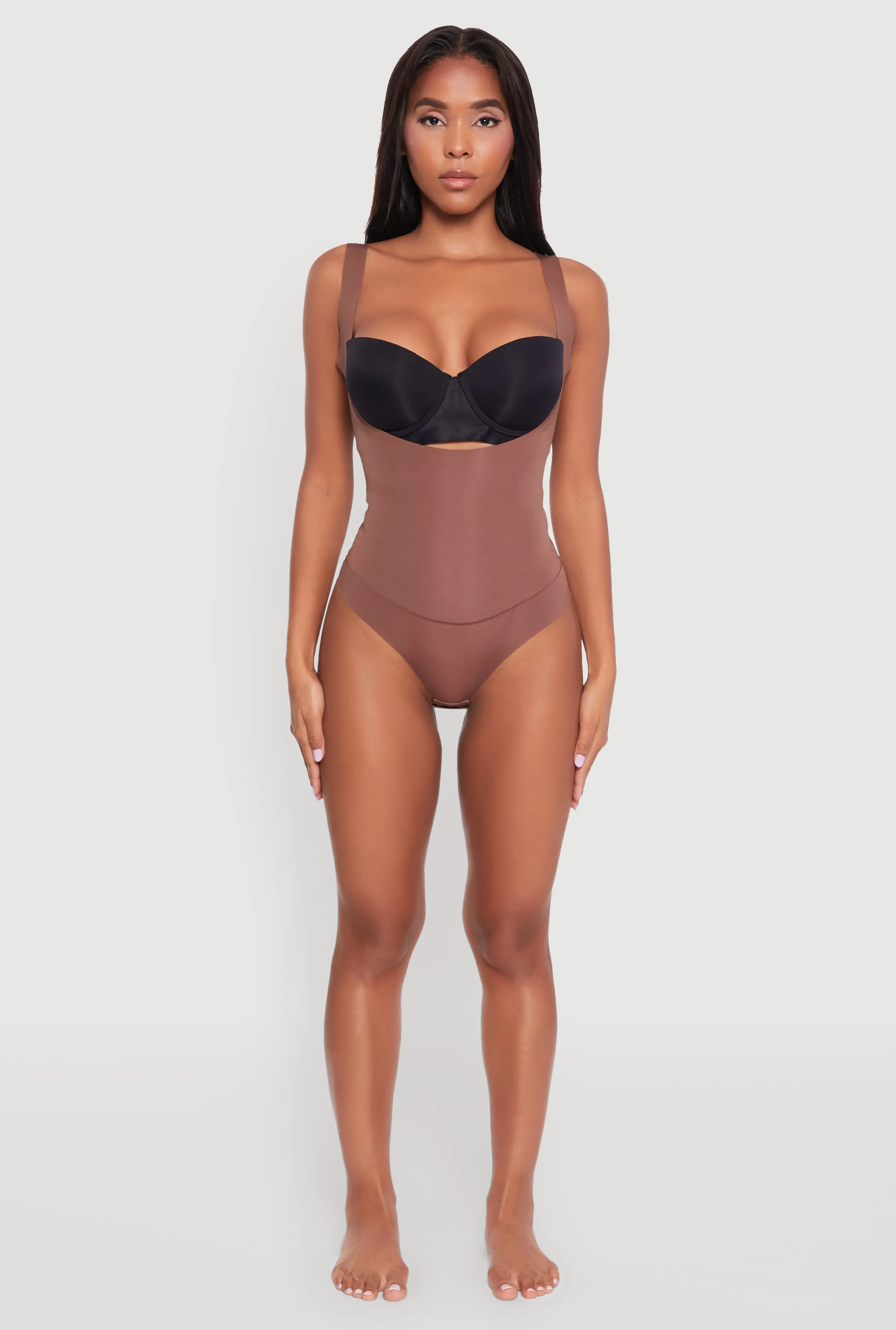 Sleek Sleeveless Shapewear Bodysuit with Scoop Neck sold by Rainbow product image thumbnail 2