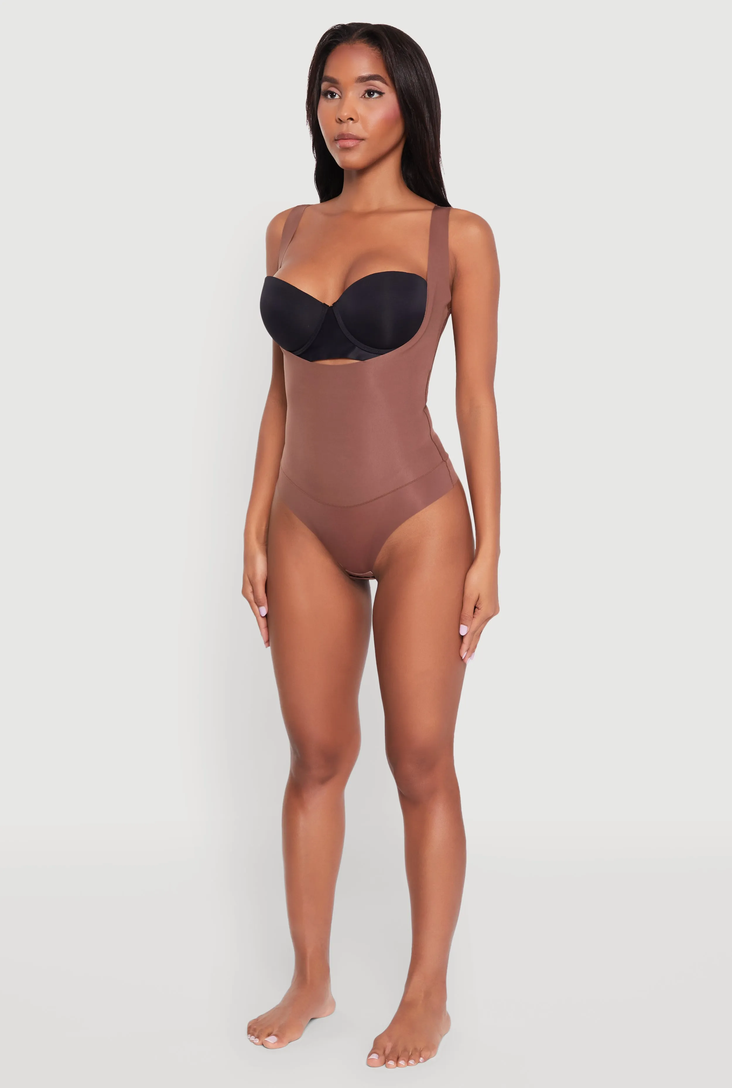 Sleek Sleeveless Shapewear Bodysuit with Scoop Neck sold by Rainbow product image thumbnail 5