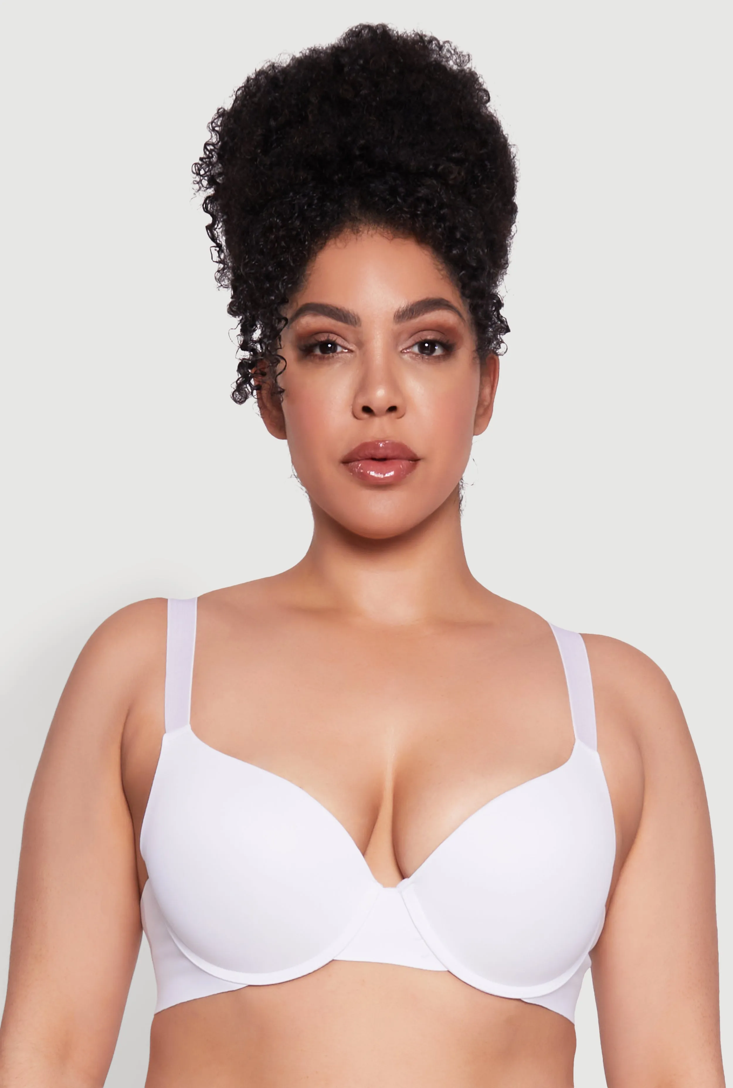 Plus Size Seamless Padded Push Up Plunge Bra sold by Rainbow