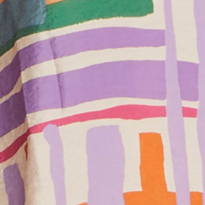 Plus Size Abstract Geometric Patterned Crepe Knit Shirt sold by Rainbow product image thumbnail 4