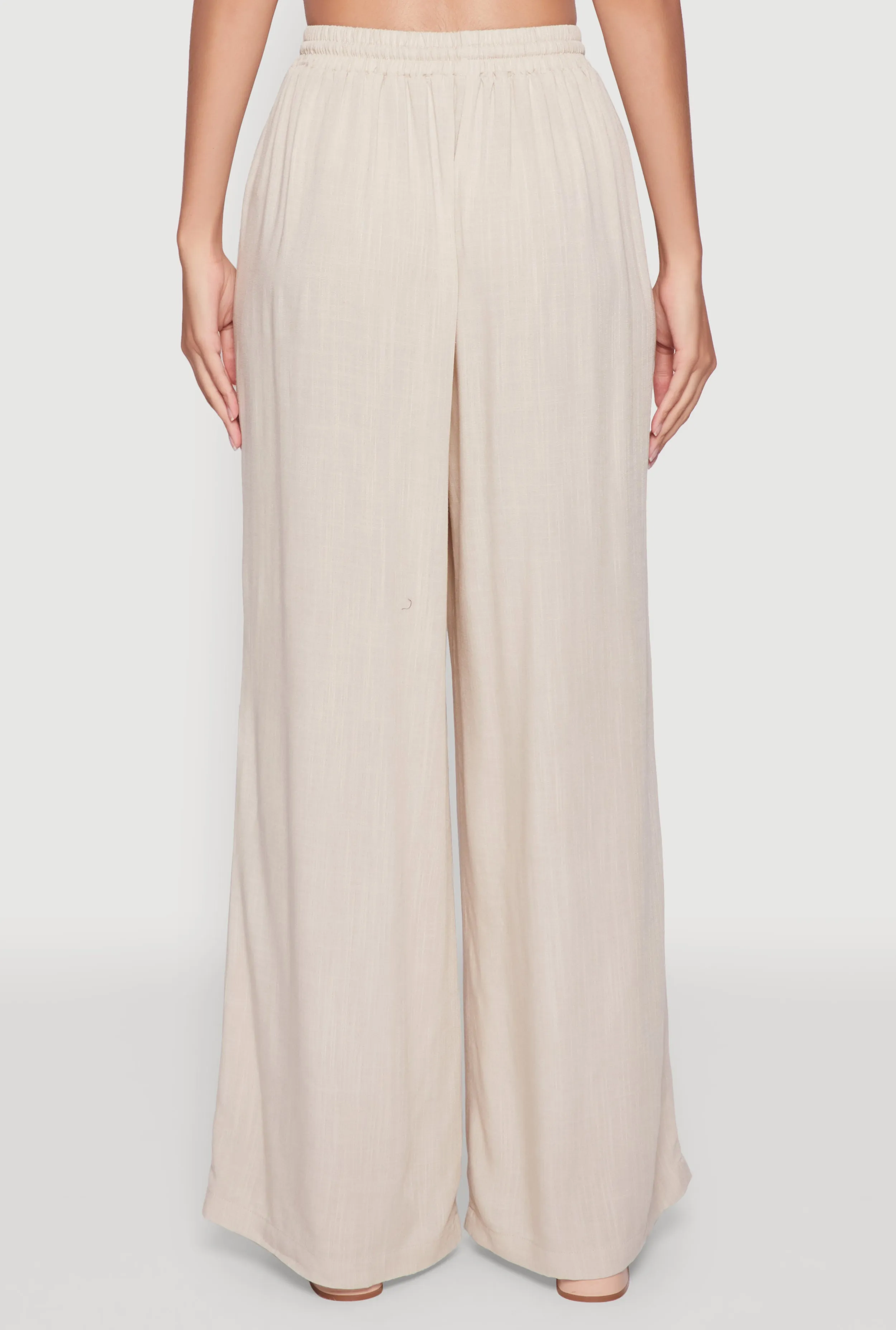 Stylish High Waisted Palazzo Pants with Drawstring sold by Rainbow product image thumbnail 5