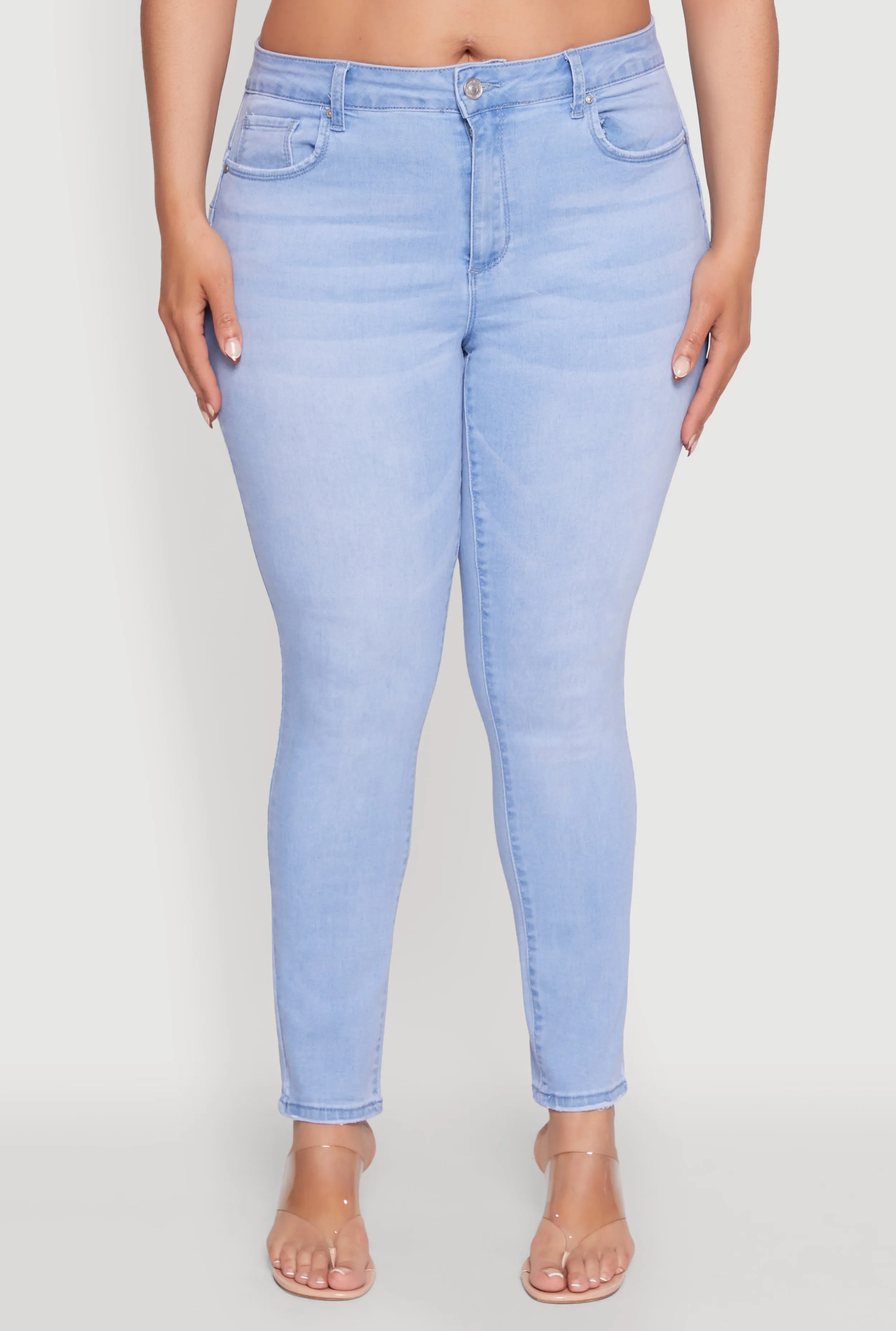 Plus Size Wax Whiskered High Waisted Skinny Jeans sold by Rainbow product image thumbnail 5