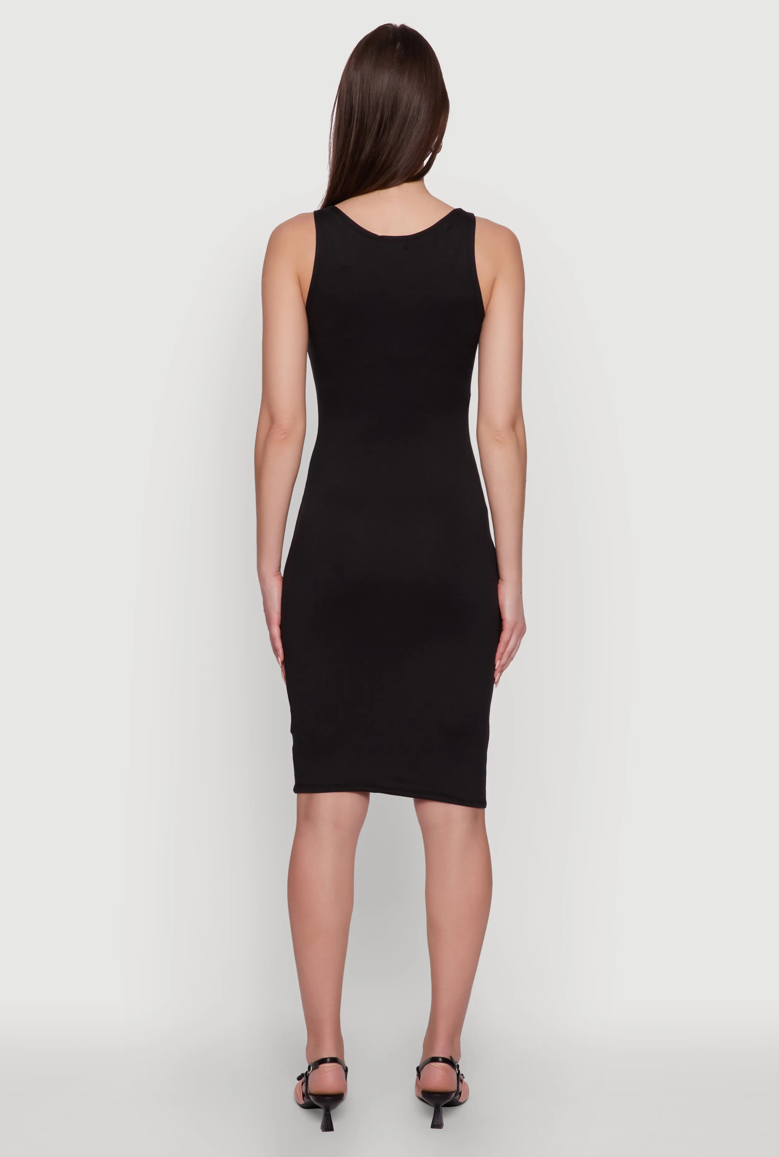 Chic Sleeveless Scoop Neck Midi Tank Dress sold by Rainbow product image thumbnail 5