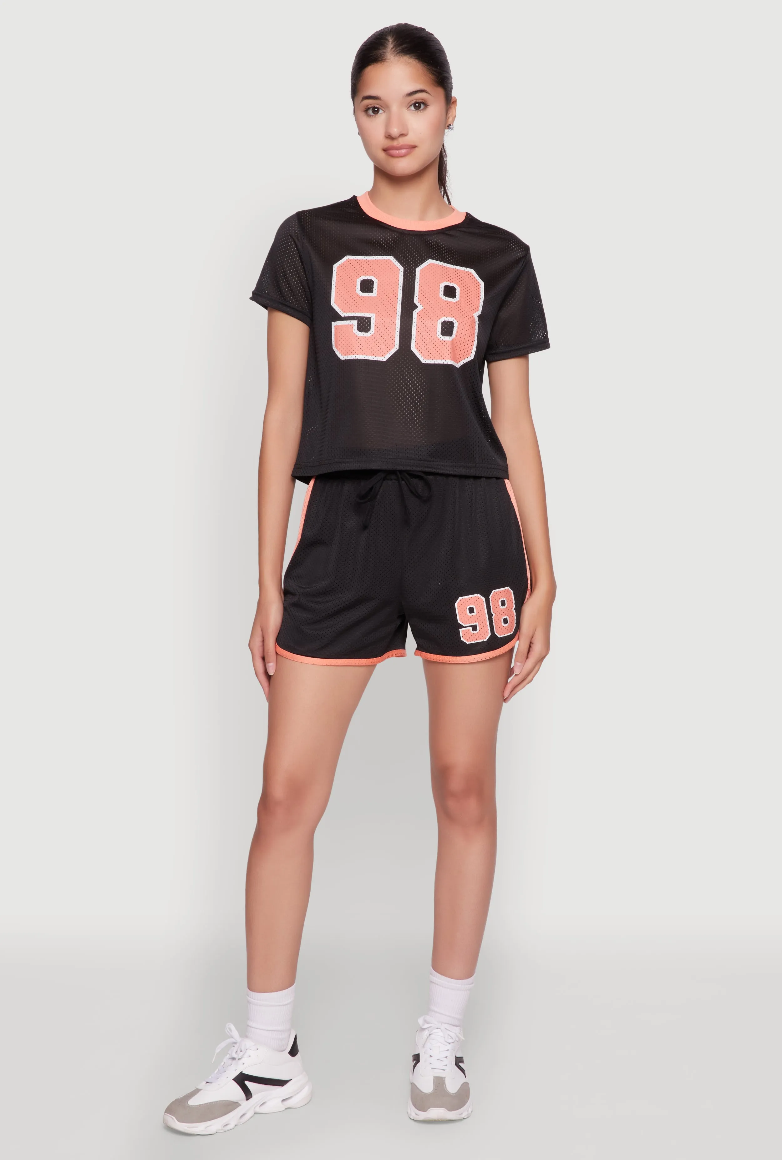 Graphic Jersey Mesh Crew Neck Top sold by Rainbow product image thumbnail 2