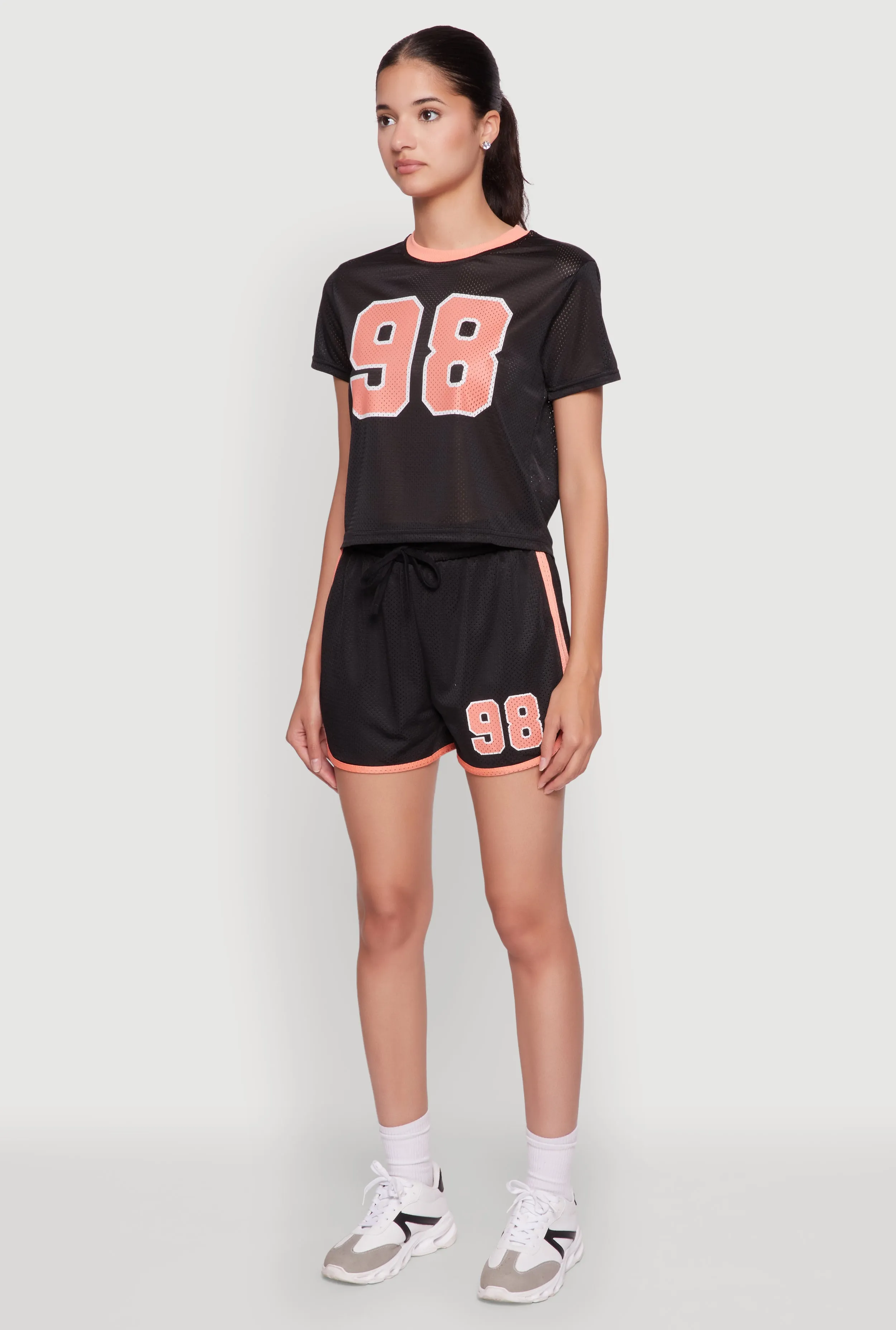 Graphic Jersey Mesh Crew Neck Top sold by Rainbow product image thumbnail 5