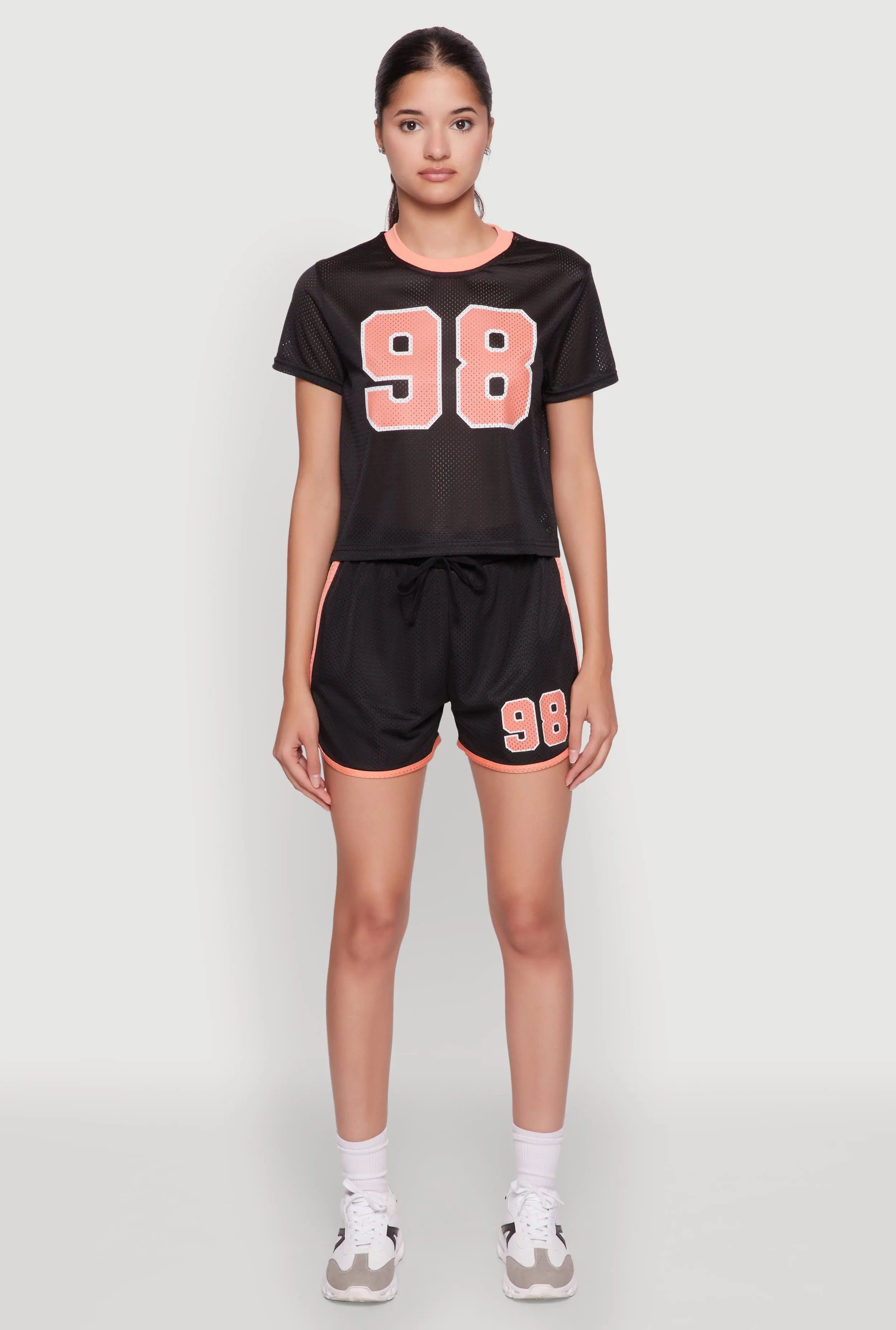 Graphic Jersey Mesh Crew Neck Top sold by Rainbow product image thumbnail 3
