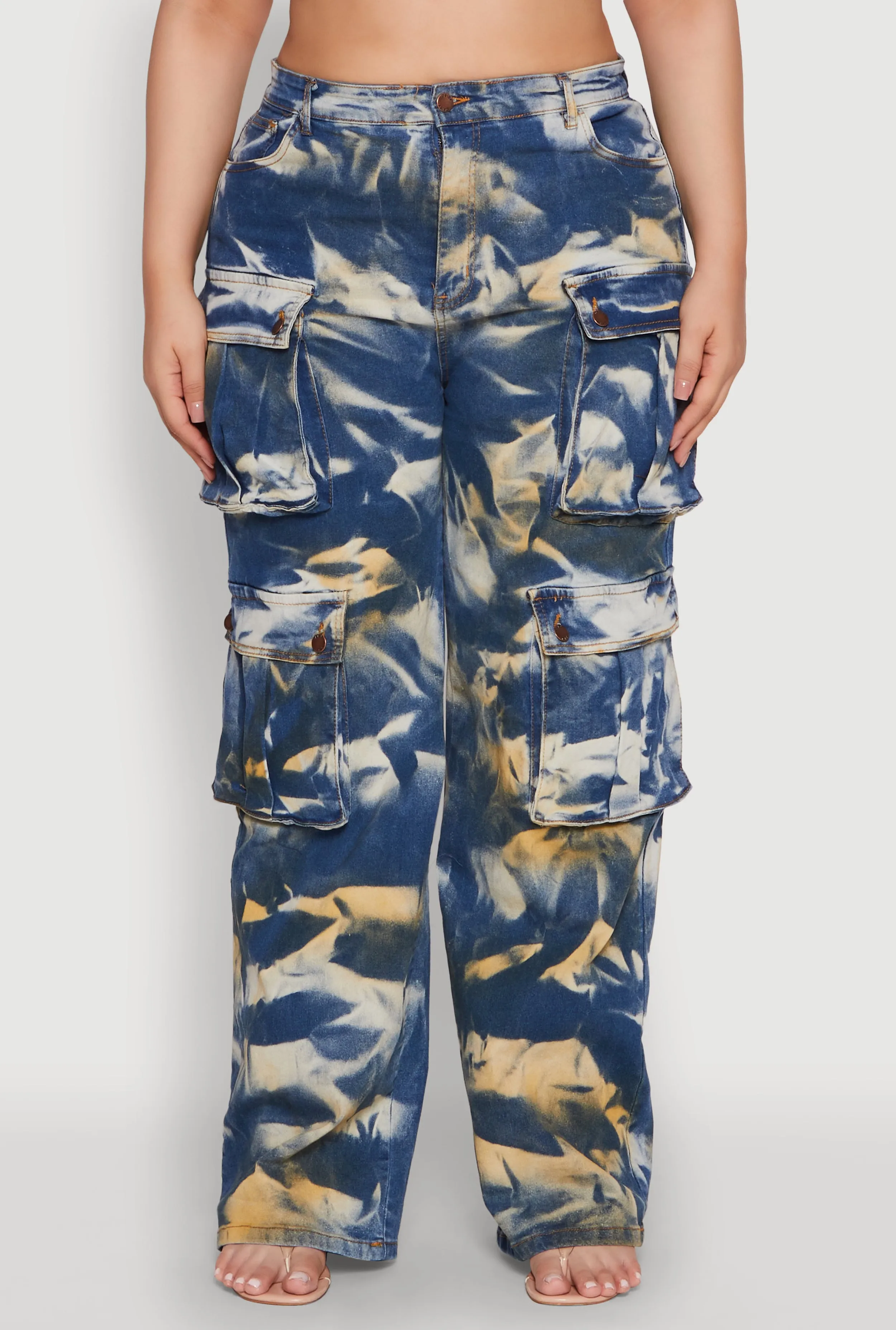 Plus Size Daisy High Waisted Cargo Pocket Jeans sold by Rainbow product image thumbnail 5