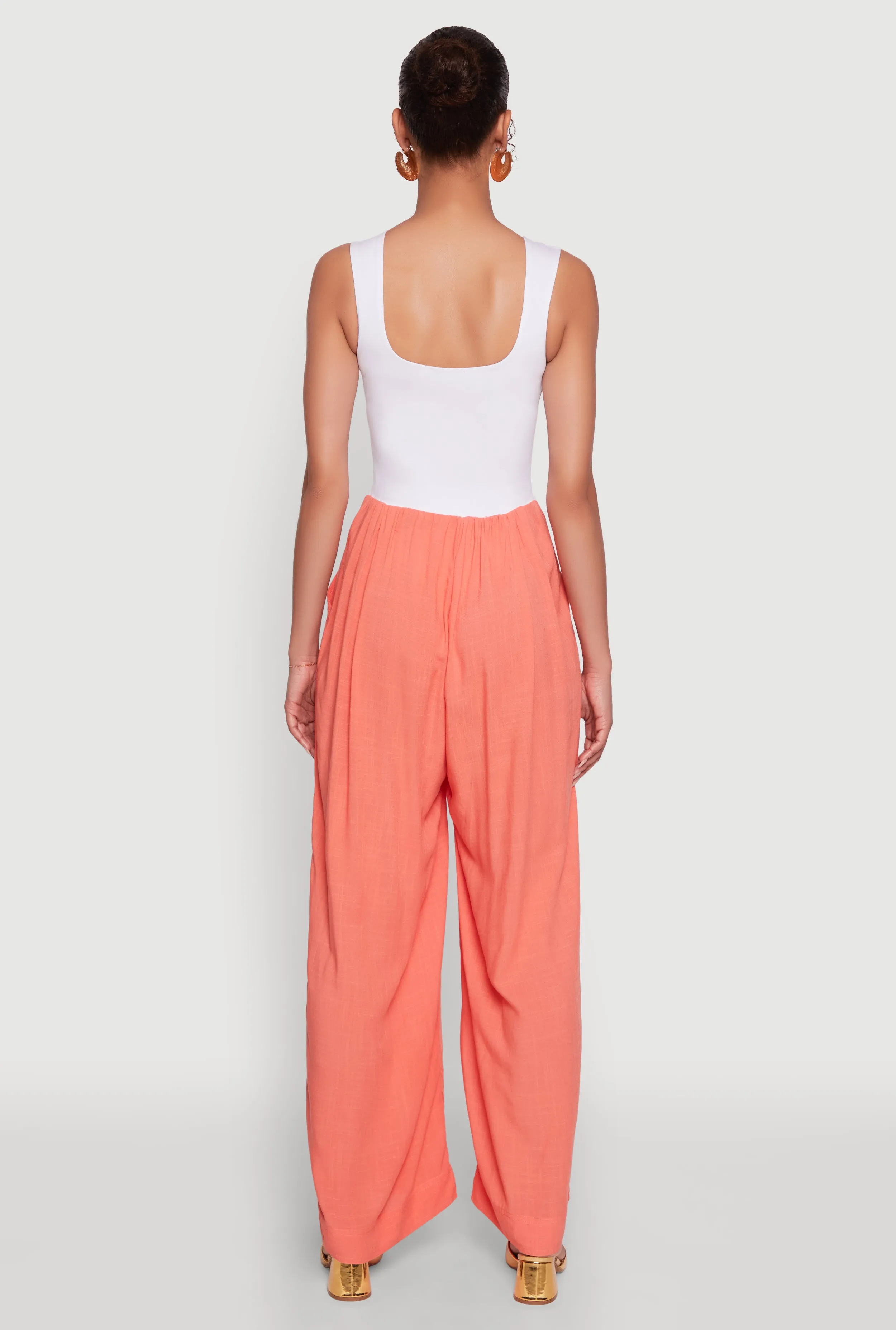 Ponte Wide Leg Pleated Jumpsuit sold by Rainbow product image thumbnail 5